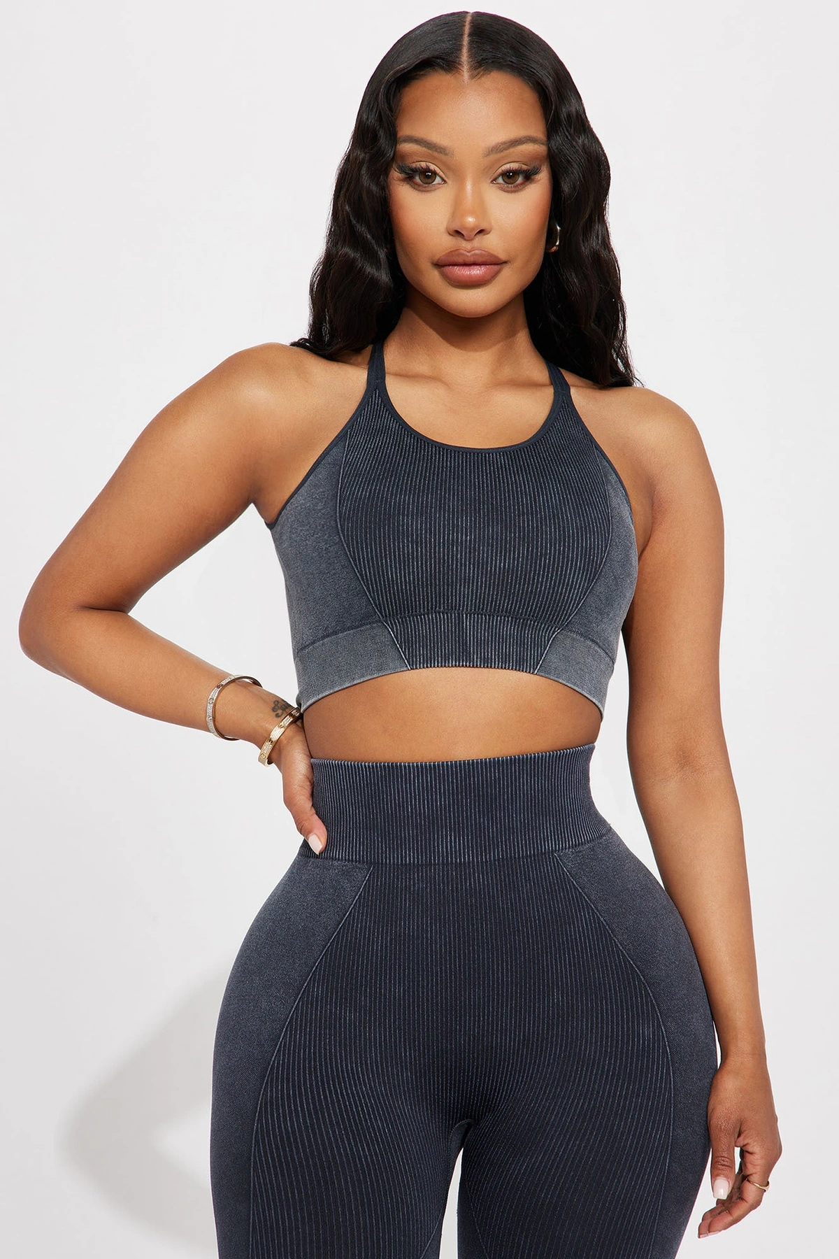 Stretch It Out Active Sports Bra - Black — Preto