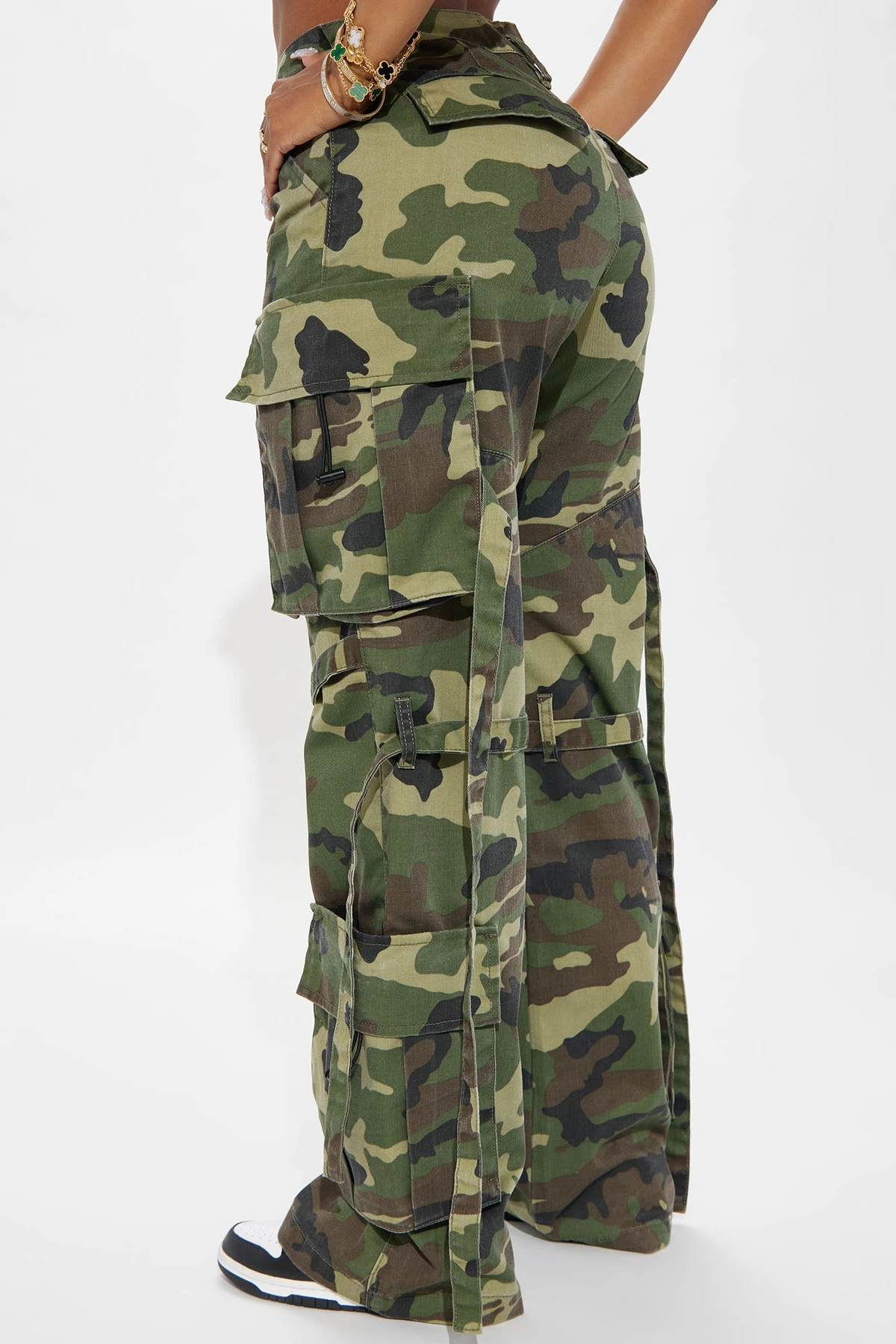 Level You Up Camo Cargo Pant - Olive/combo — Verde-azeitona/combinação