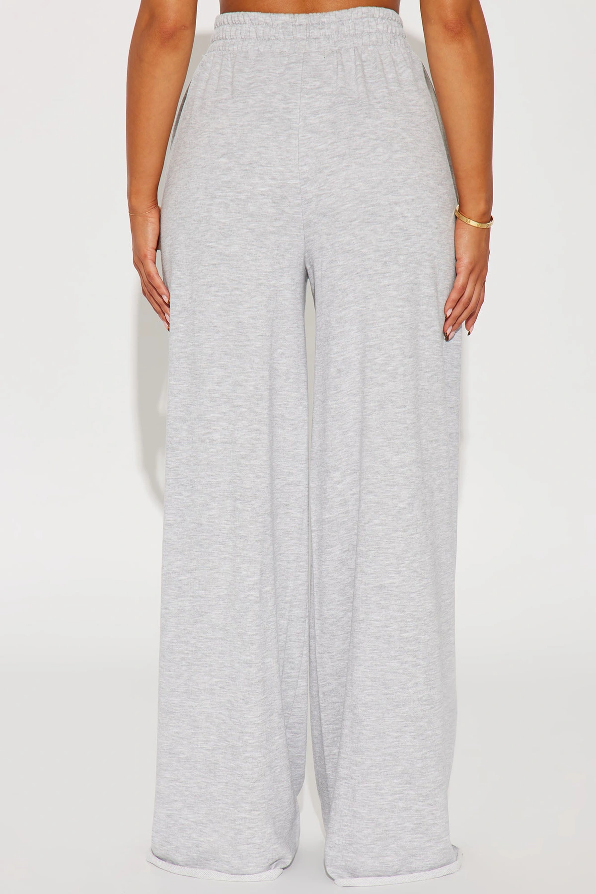 Fair Game Lounge Wide Leg Pant - Heather Grey — Cinzento mesclado