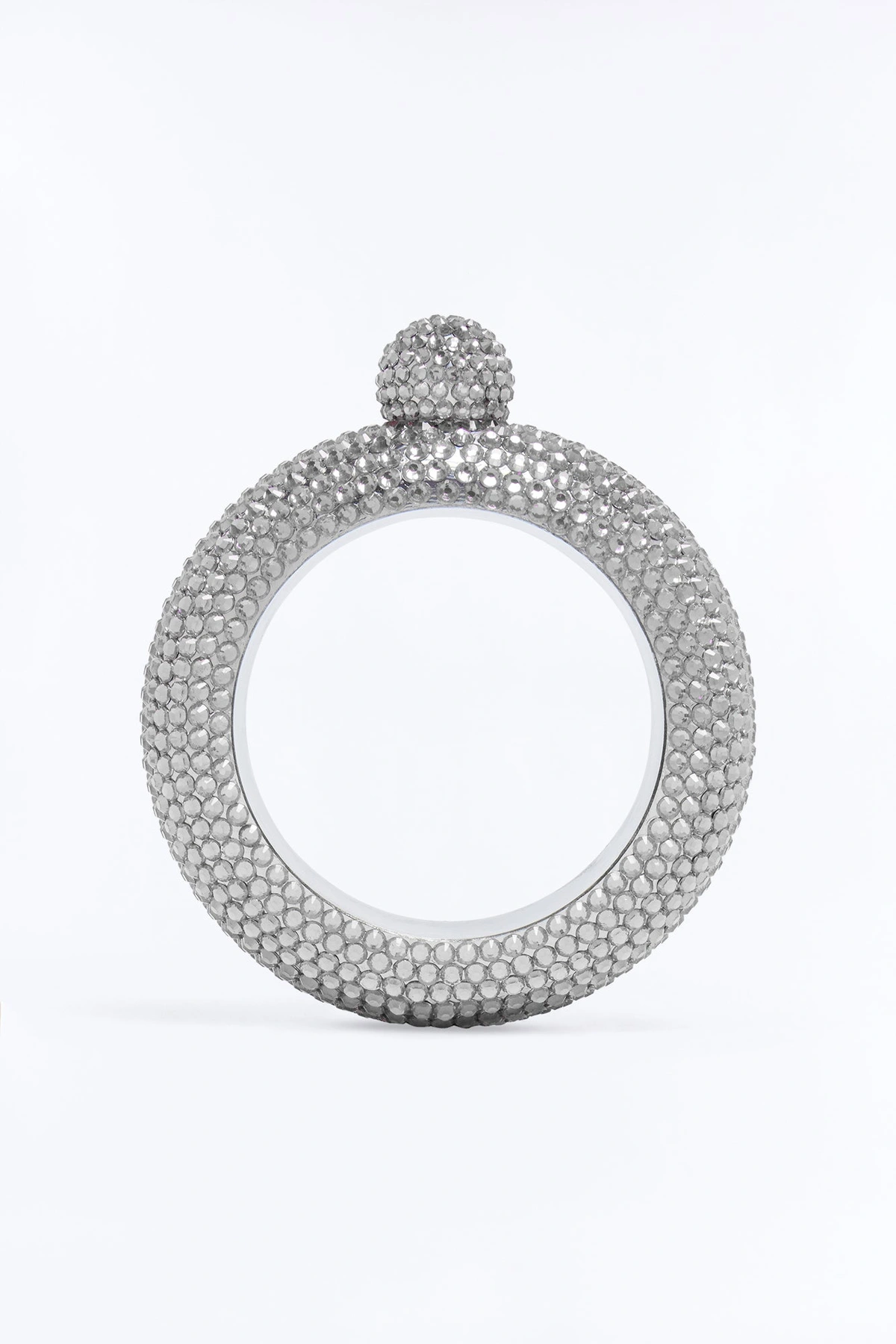 Night Out Secret Rhinestone Flask - Silver — Prateado