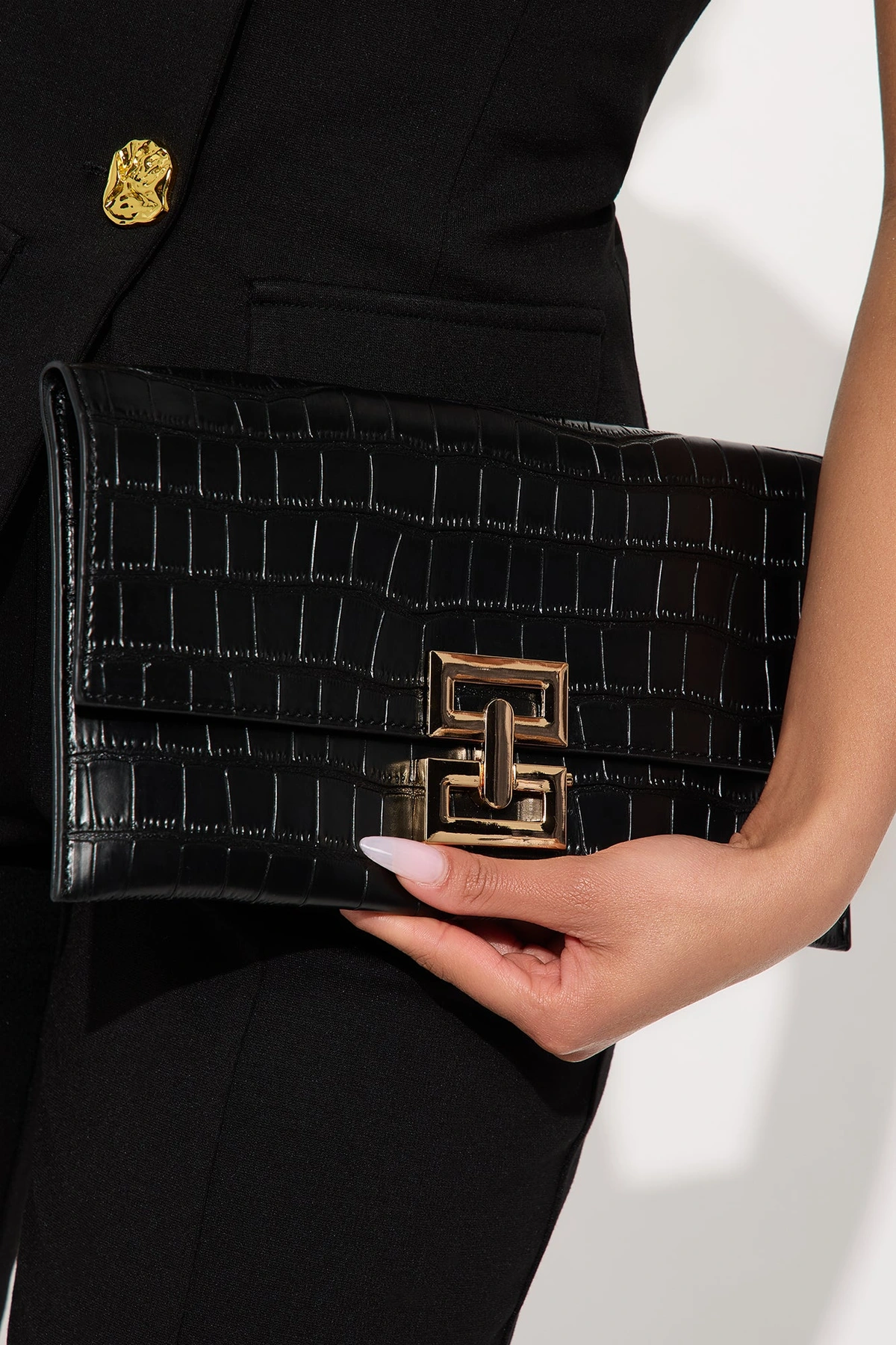 Nicole Clutch - Black — Preto