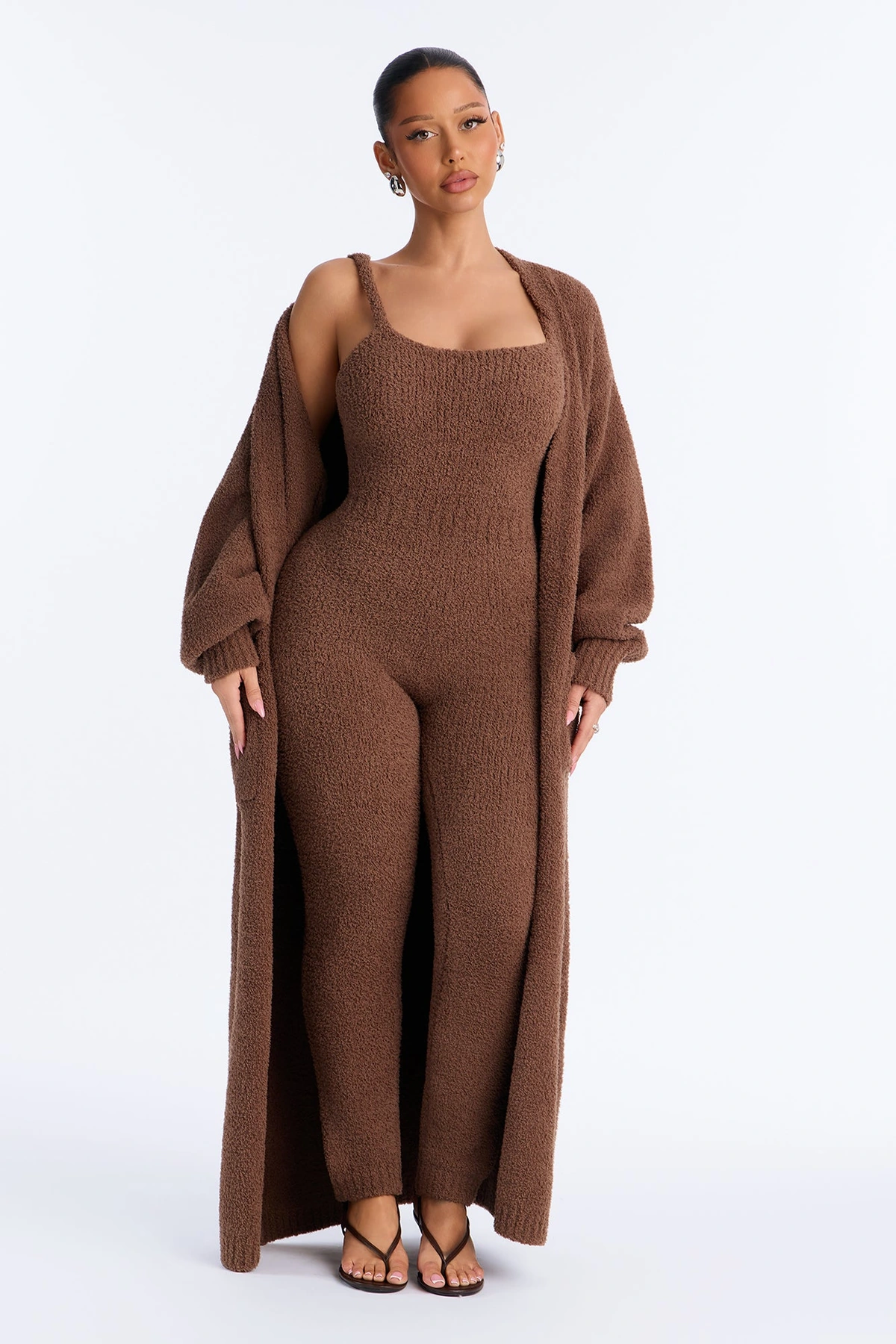 Living In It Jumpsuit Set - Mocha — Moca