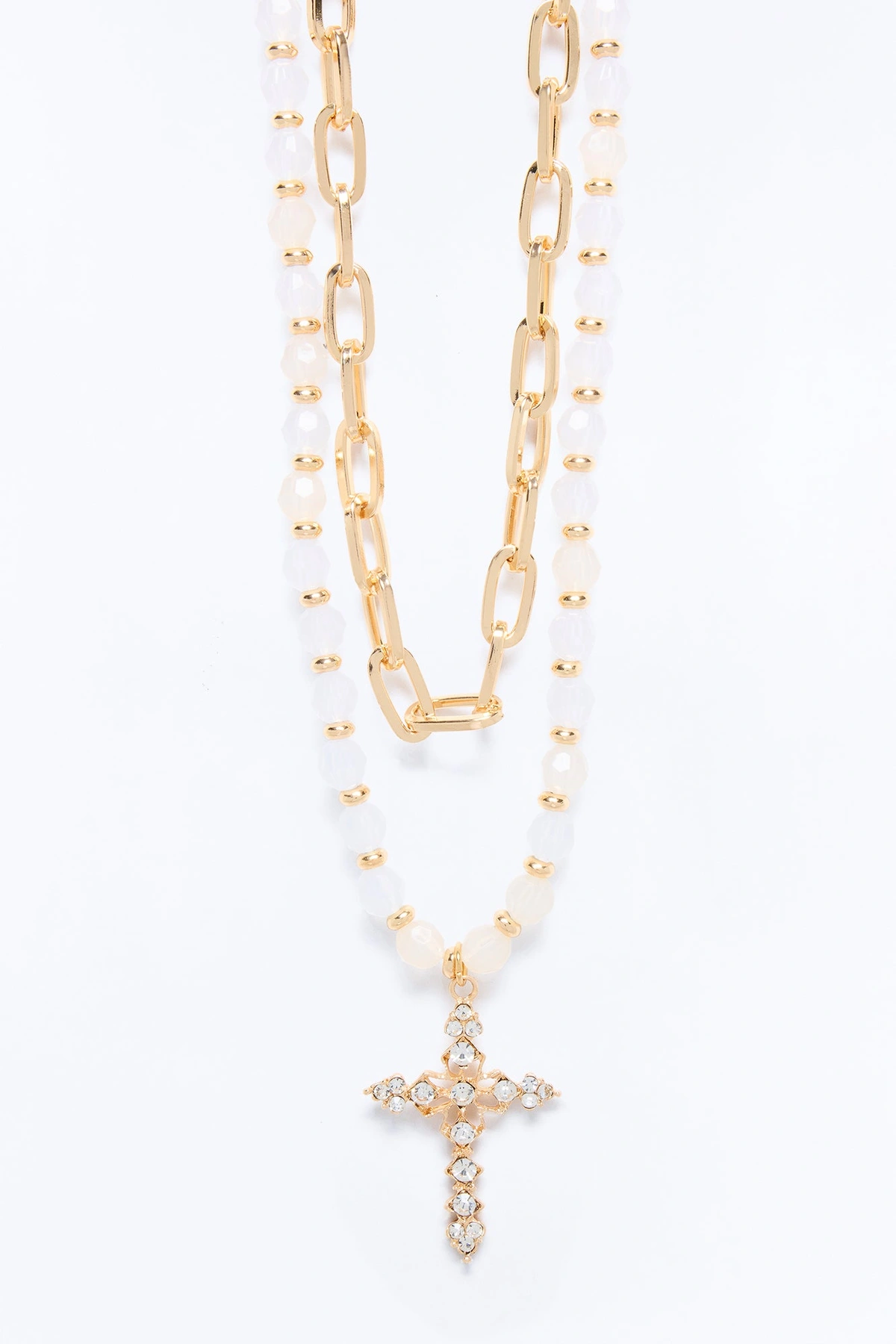 Don't Have To Worry Layered Necklace - Gold/combo — Dourado/combinação