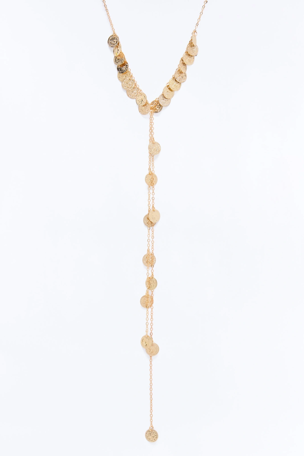 Good Vibrations Lariat Necklace - Gold — Dourado