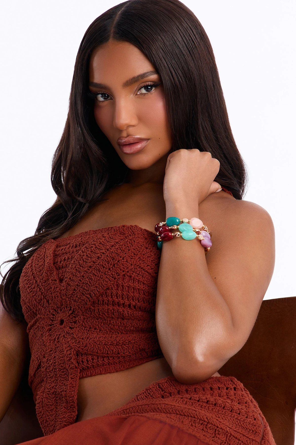 On Vacation 3 Piece Bracelet Set - Multi Color — Multicolor