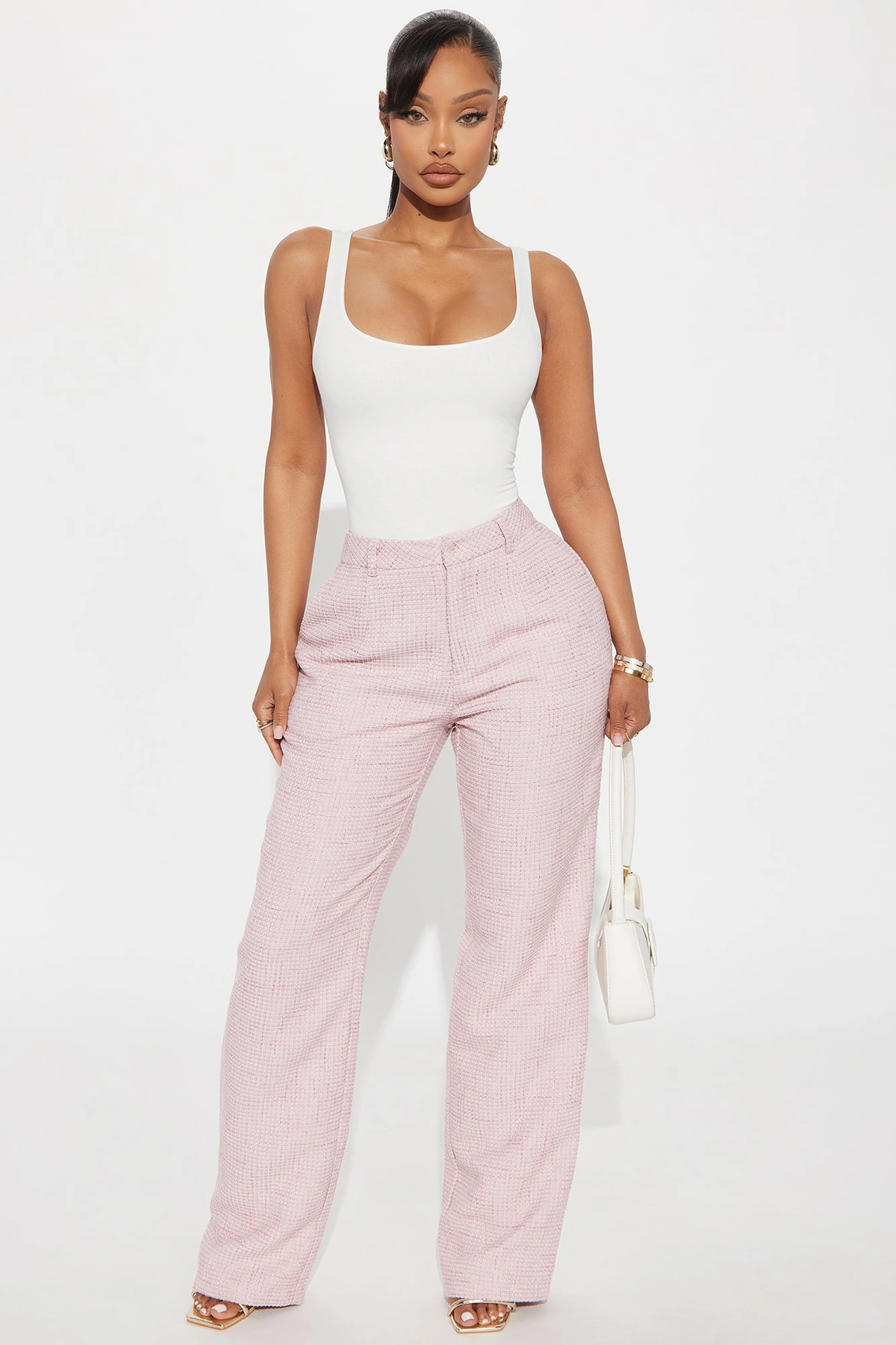 Denise Double Lined Tank - White — Branco