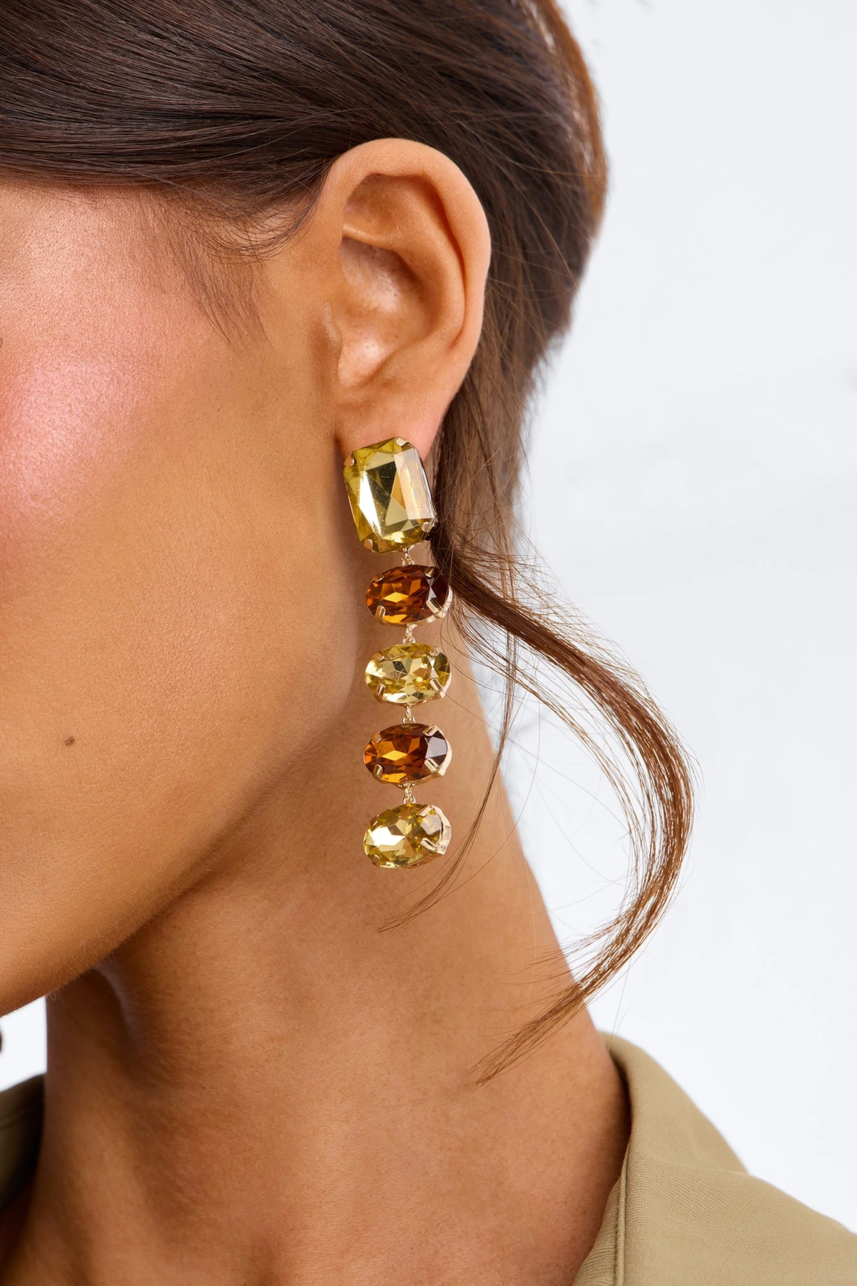 Lost Interest Drop Earrings - Brown/combo — Castanho/combinação