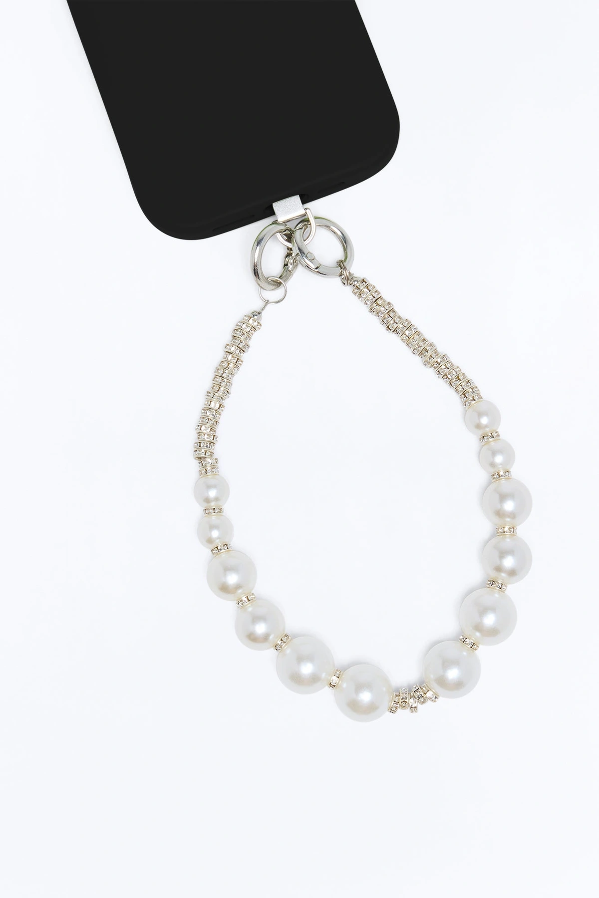 She's A Treasure Pearl Phone Wristlet - Silver/Combo — Prateado/combinação