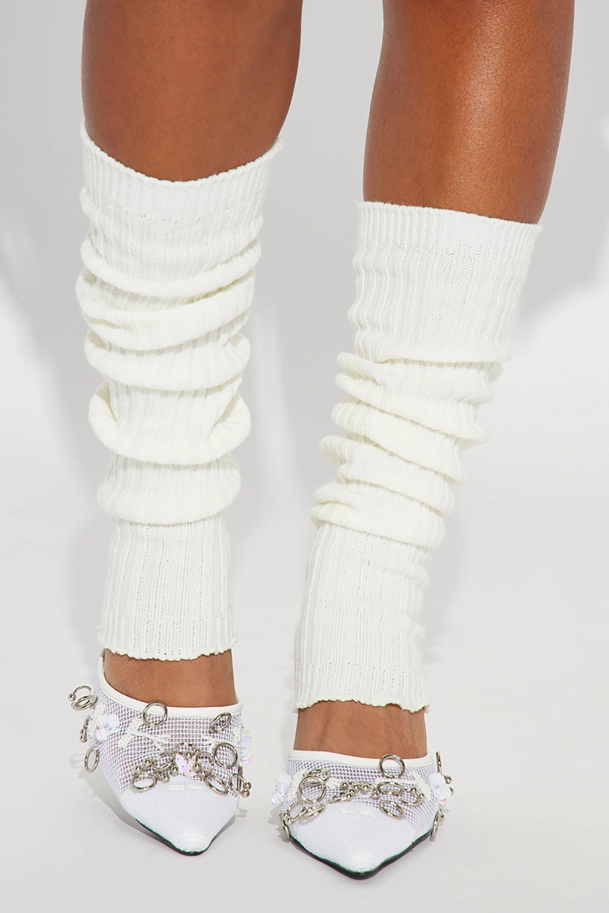 Sunday Morning Leg Warmers - Off White — Off Branco