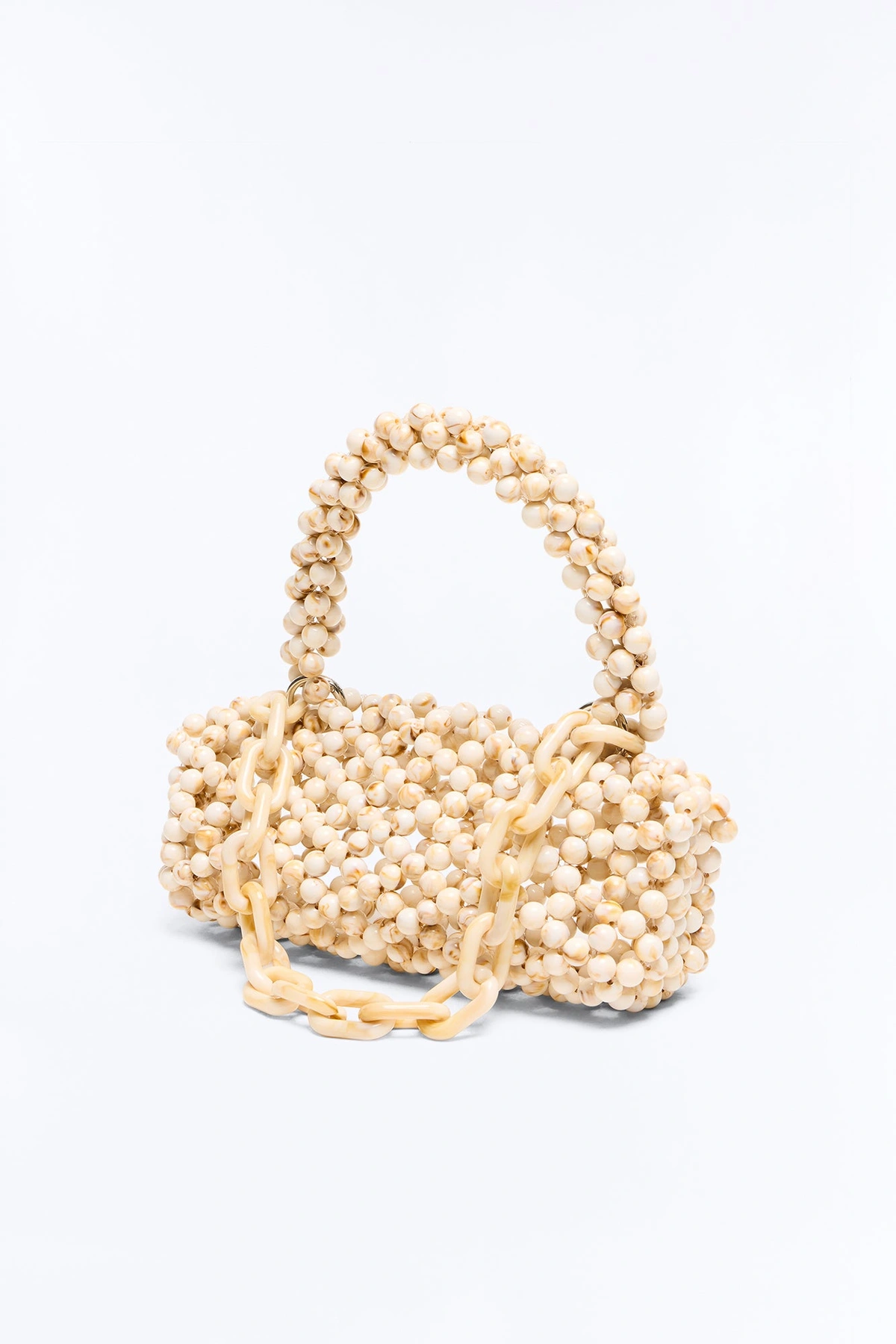 My Highest Bead Satchel Bag - Ivory/combo — Marfim/combinação