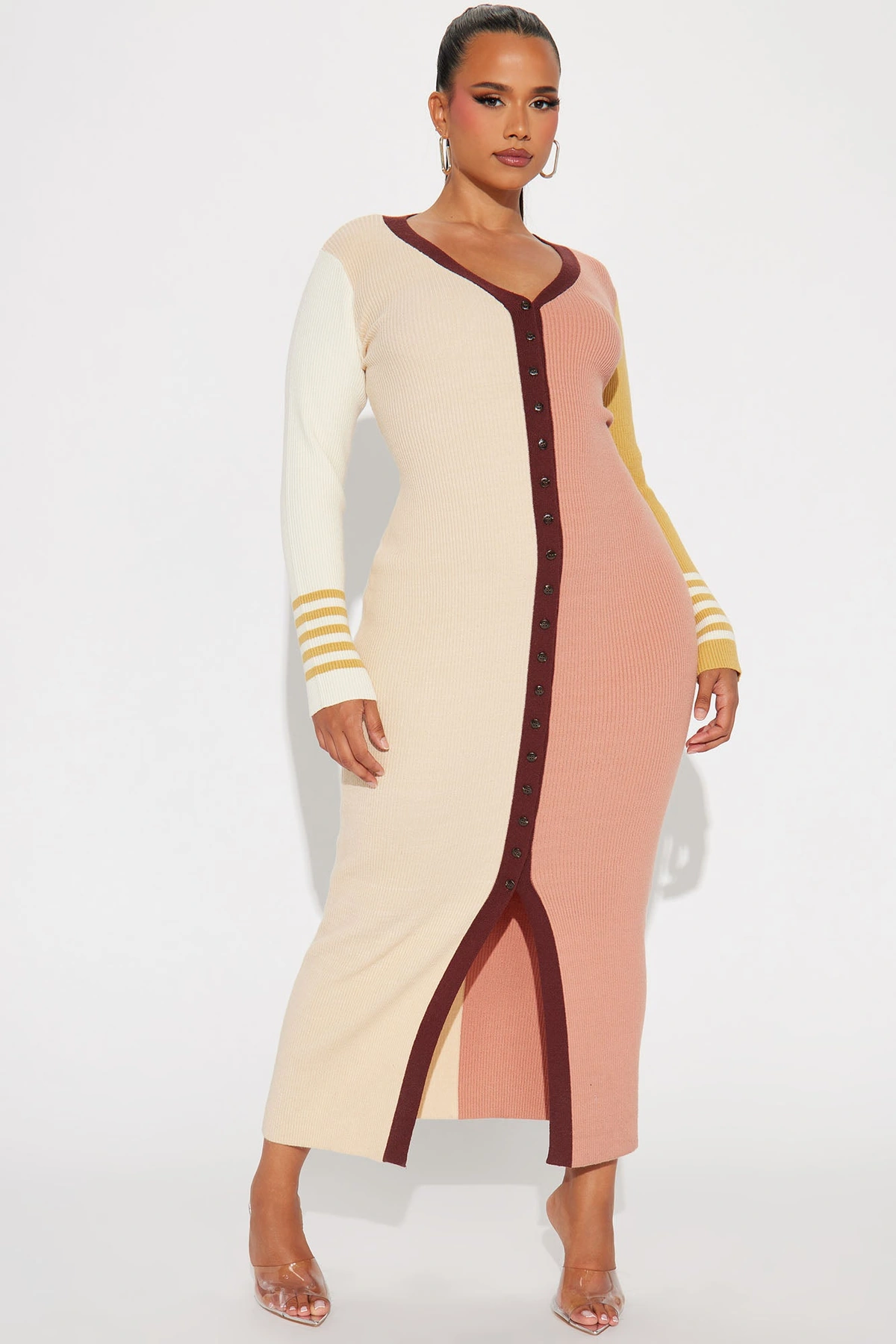 Study Girl Cardigan Maxi Dress - Multi Color — Multicolor