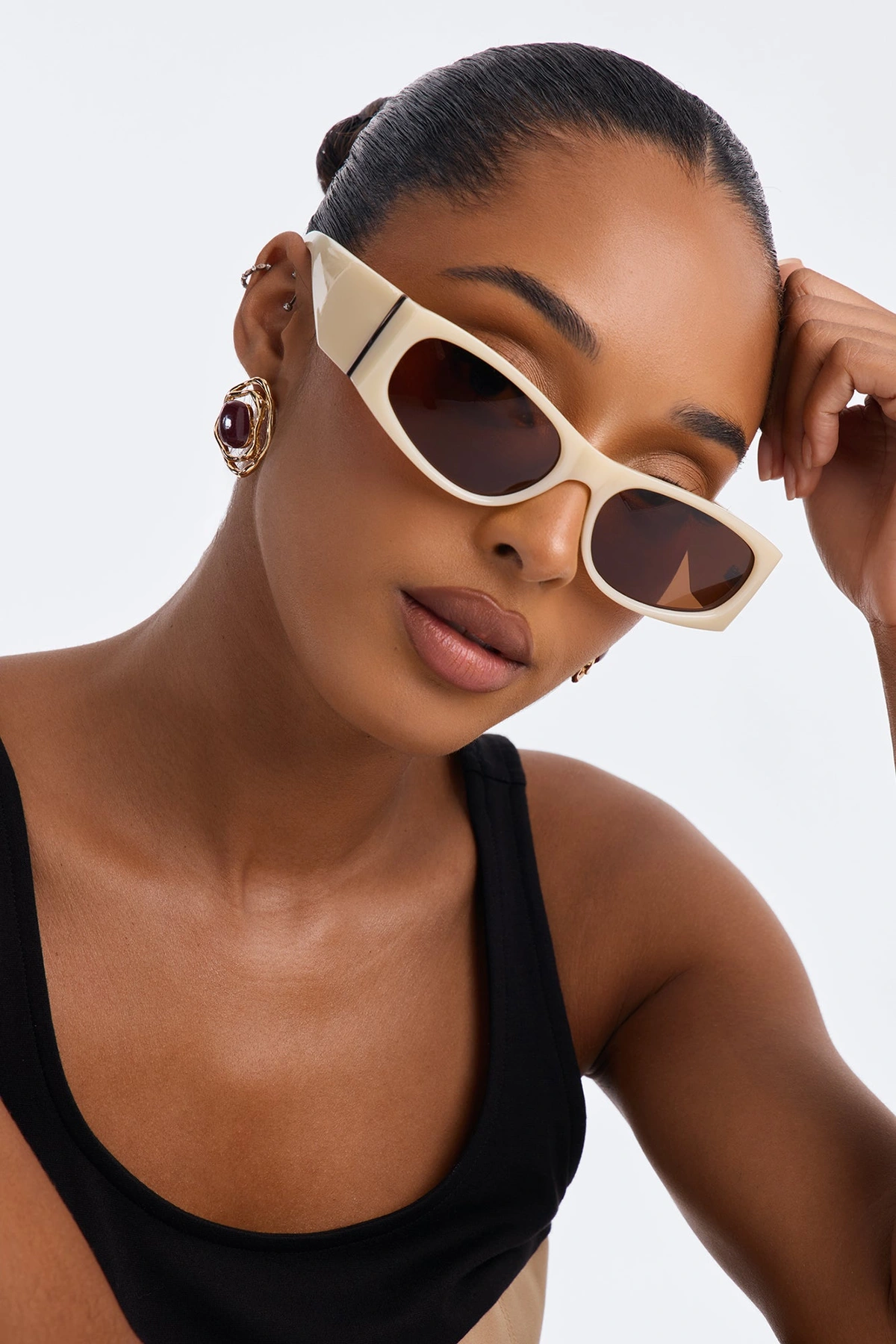 Ray Rush Sunglasses - Ivory — Marfim