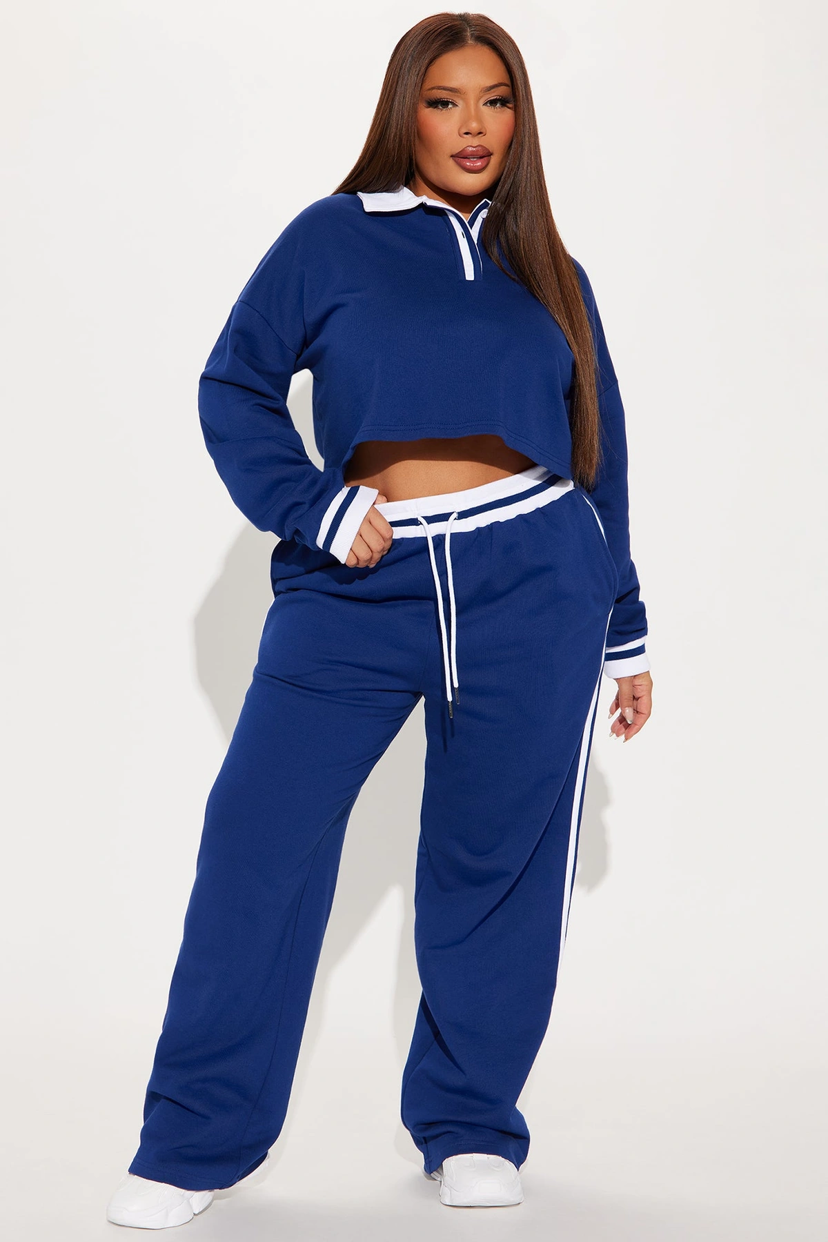 Country Club Polo Fleece Pant Set - Navy — Azul-marinho