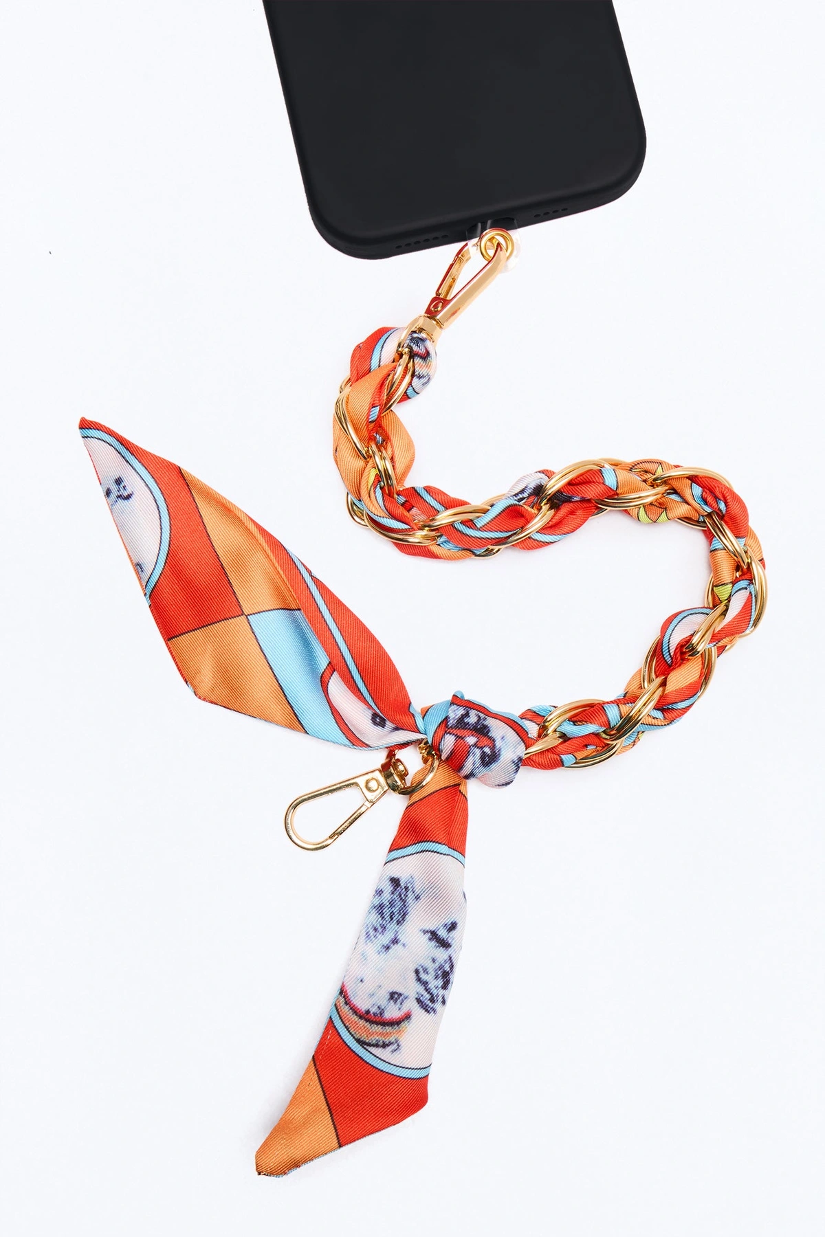 Loop Me In Phone Scarf Wristlet - Orange/combo — Laranja/combinação