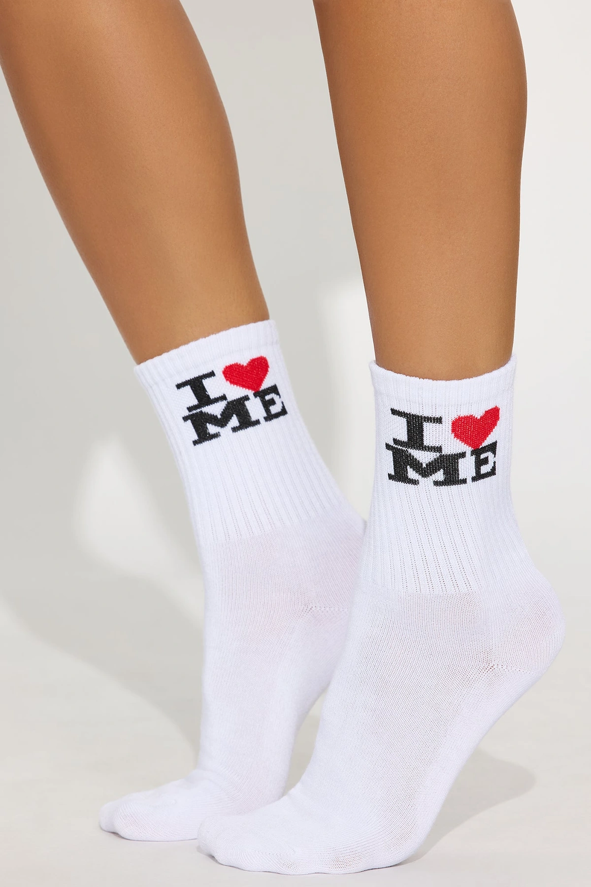 I Love Myself Socks - White/combo — Branco/combinação