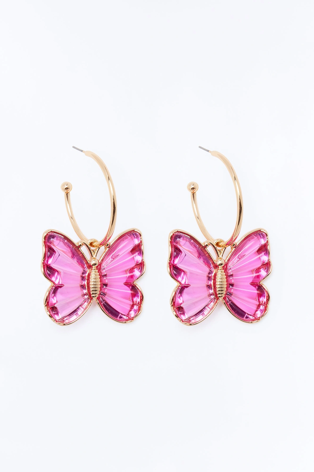 Bright Wings Butterfly Earrings - Pink — Rosa