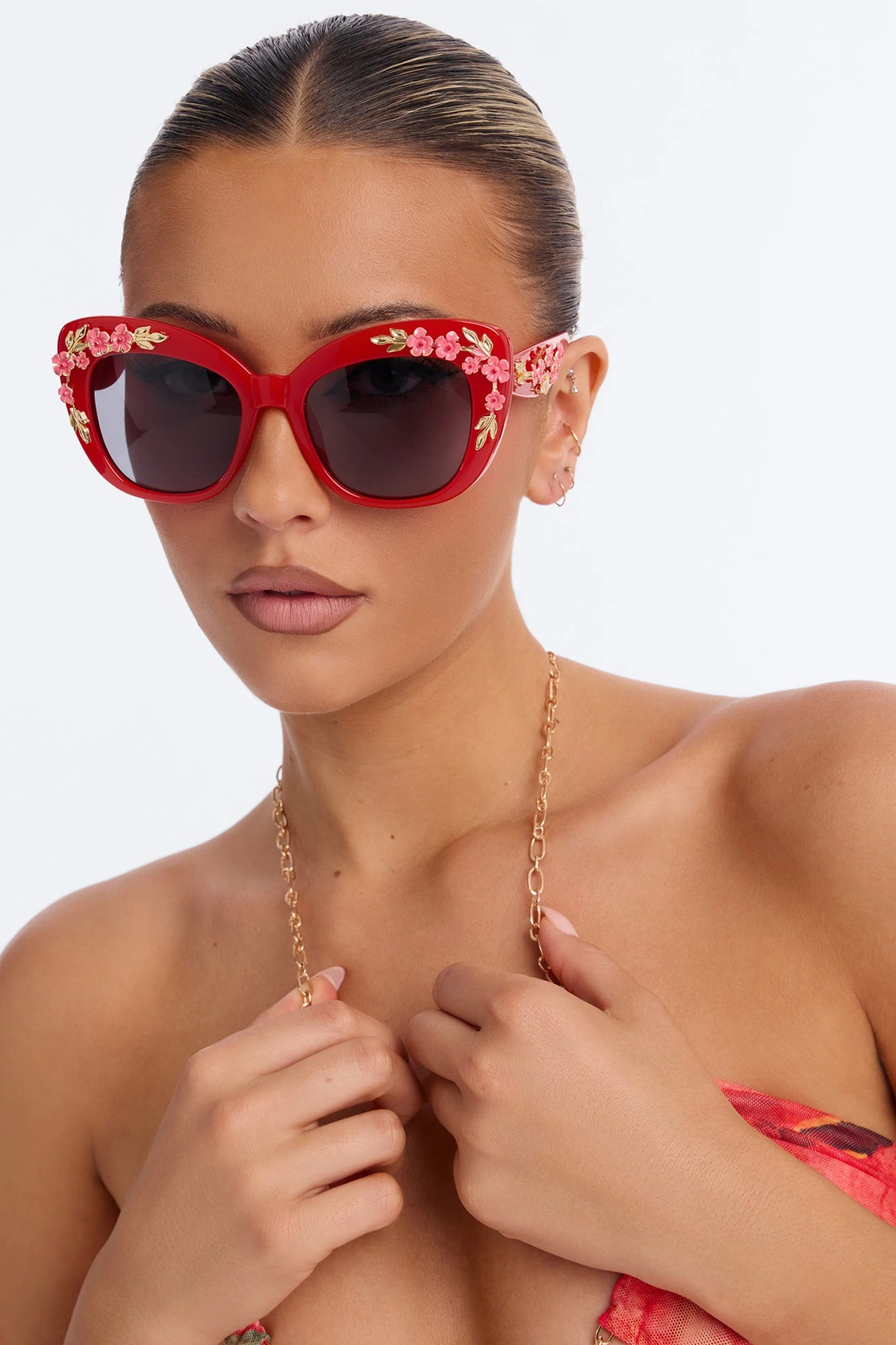 Garden Goddess Sunglasses - Red — Vermelho