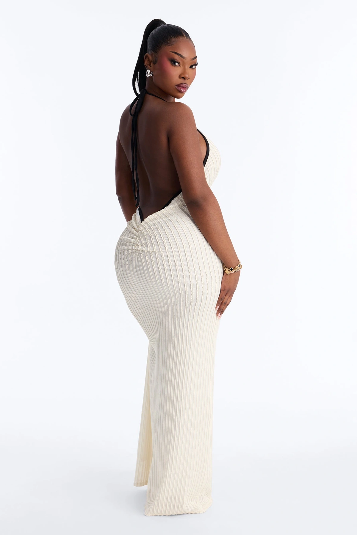 Sunlit Bliss Textured Maxi Dress - Off White — Off Branco