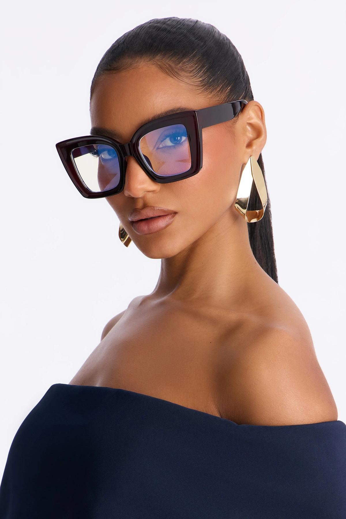 Zoe Square Blue Light Glasses - LightBrown — LightBrown