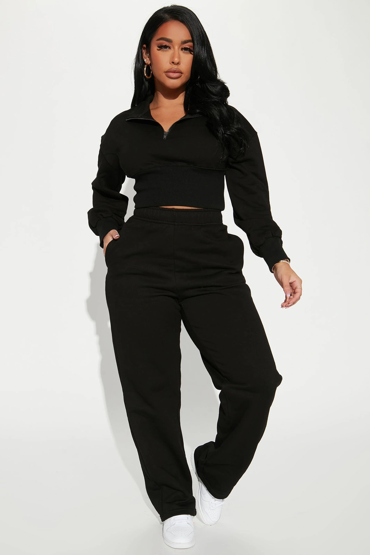 Its Always Casual Pant Set - Black — Preto