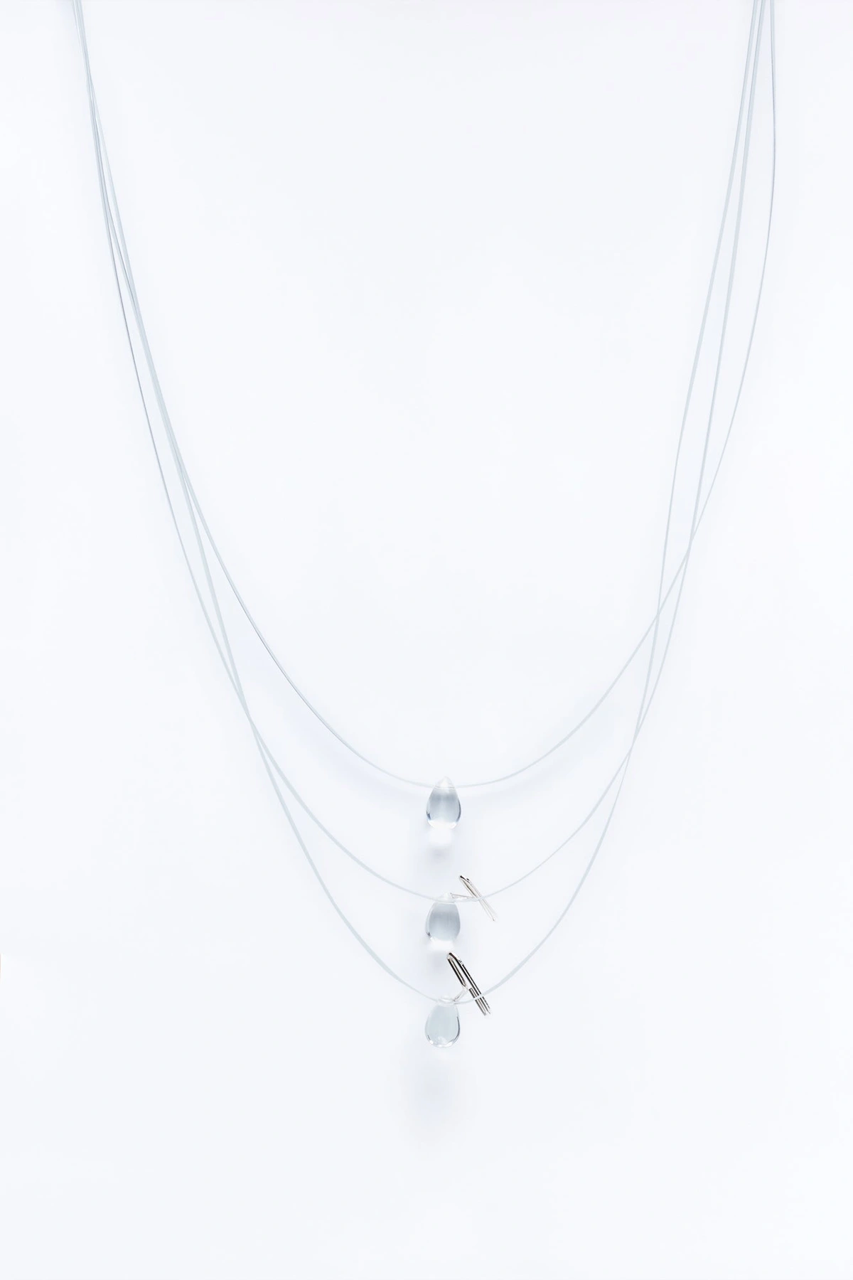 Just Once Clear Layered Necklace - Clear — Clear