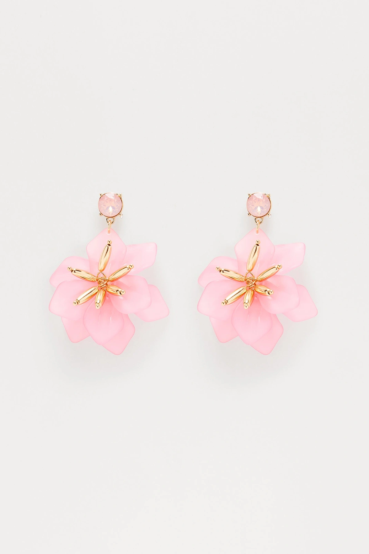 Prettiest Pedals Floral Earrings - Pink — Rosa