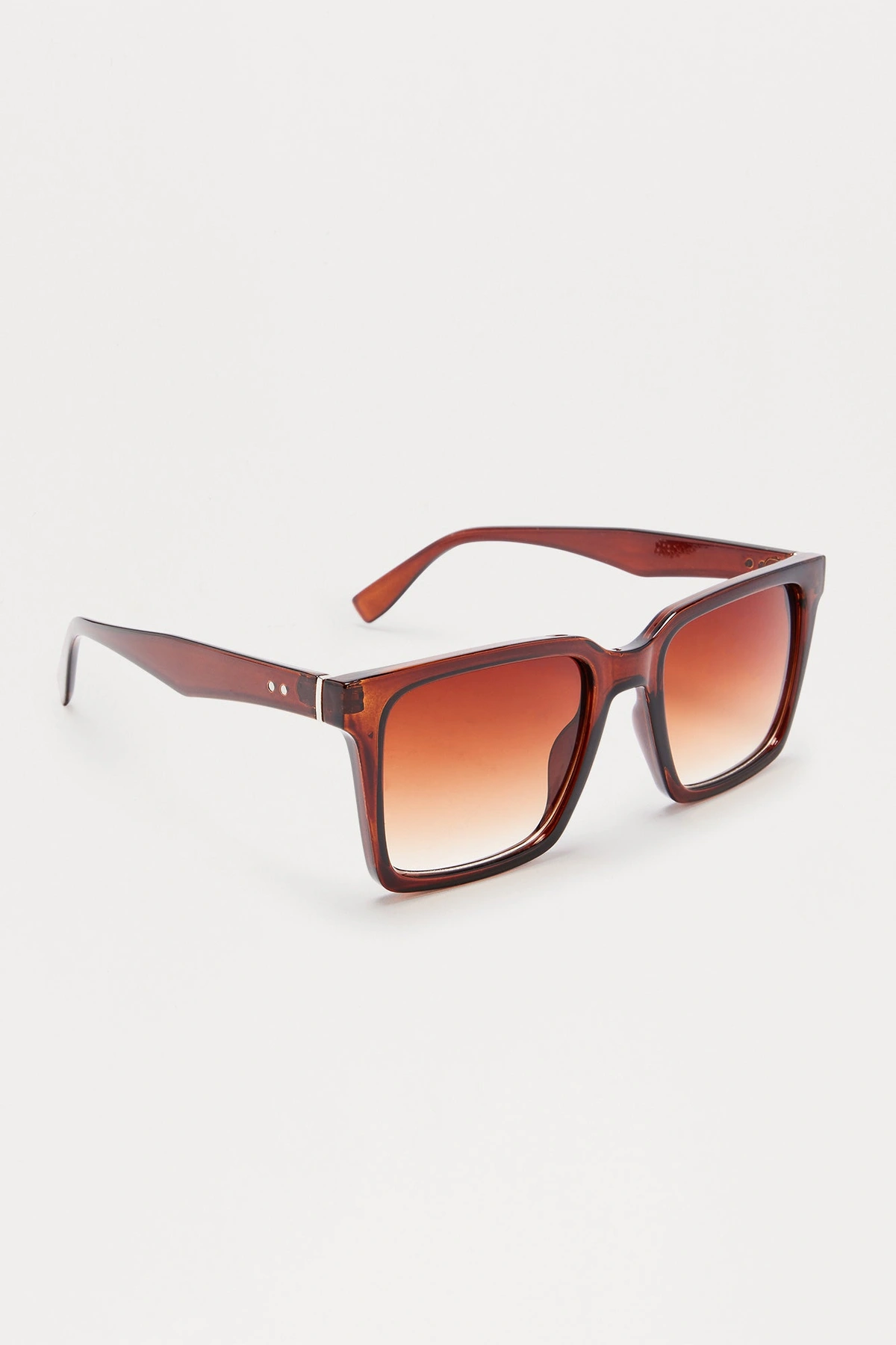 Shades On Square Sunglasses - Brown — Castanho