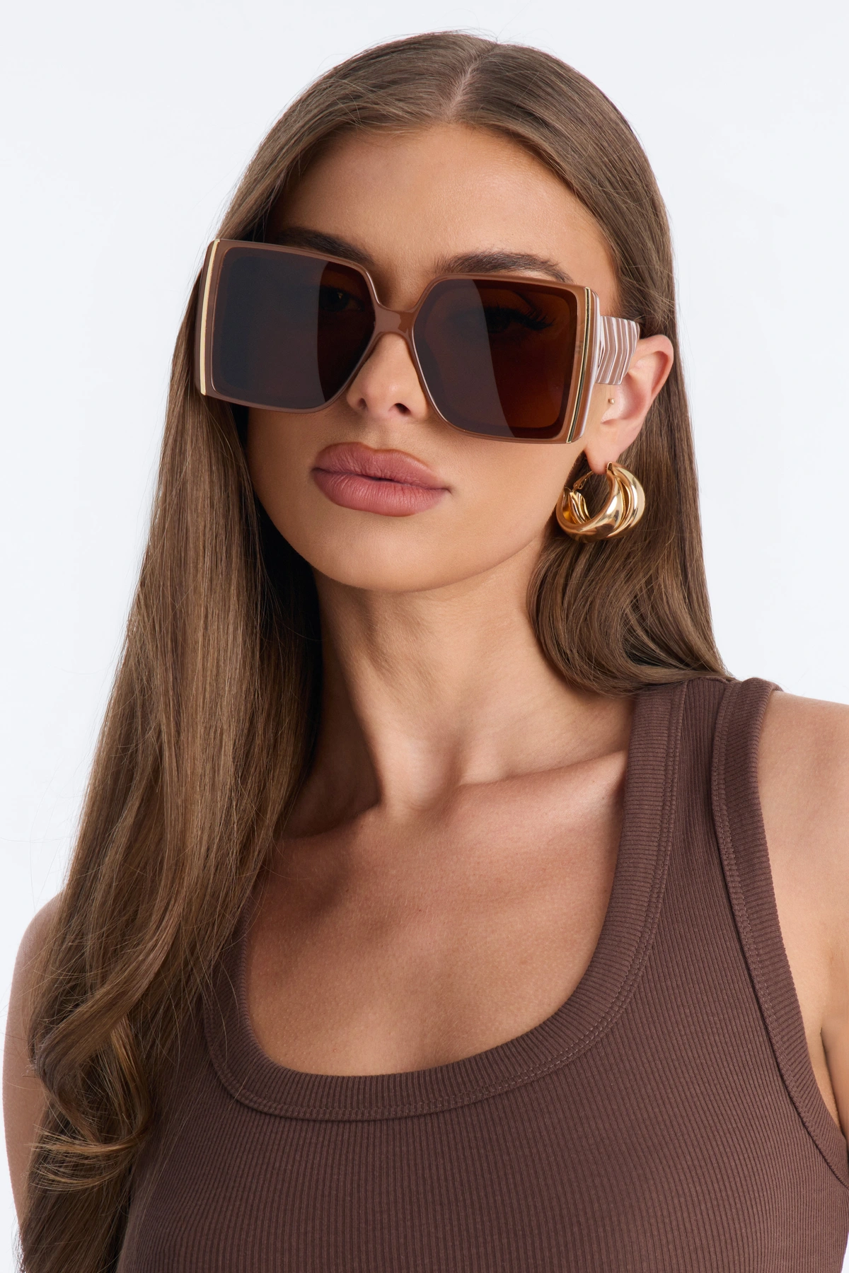 Ella Eyes Sunglasses - Tan — Castanho-claro