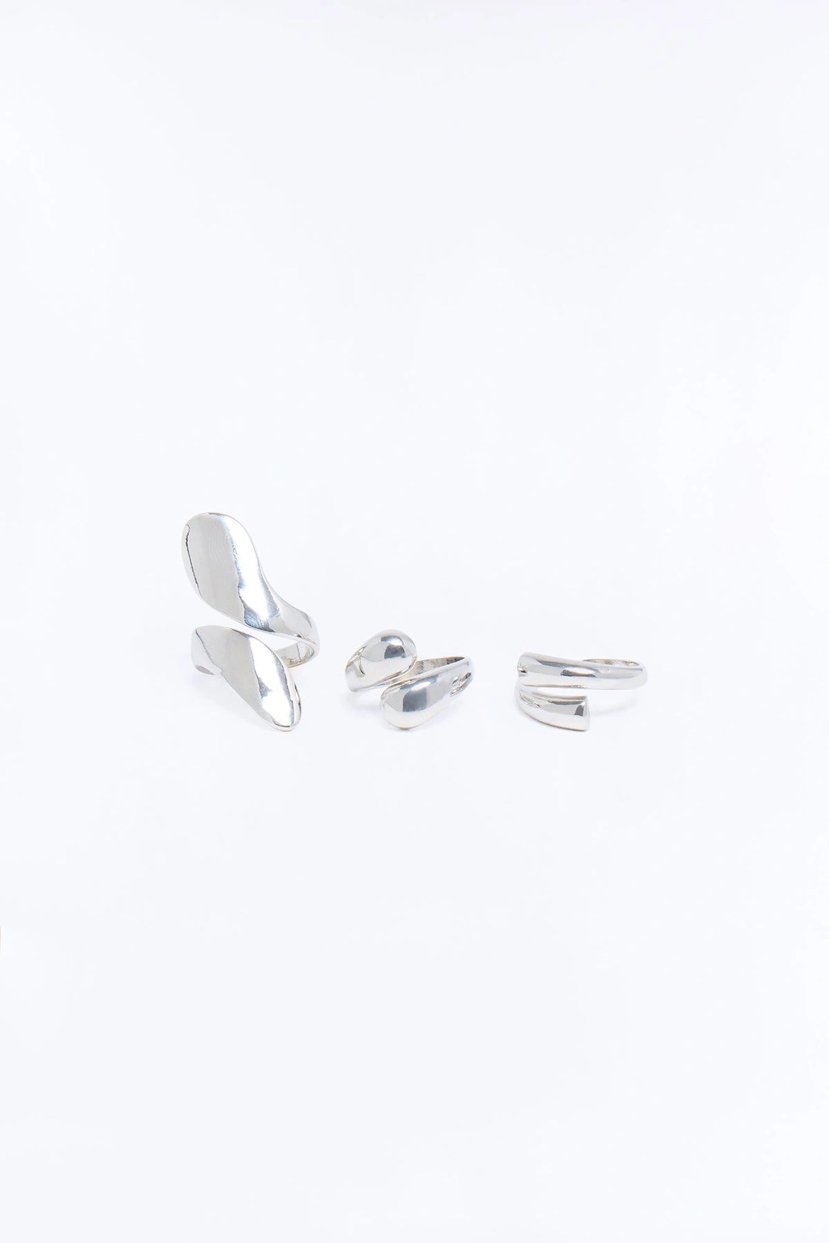 Wonder 3 Piece Ring Set - Silver — Prateado