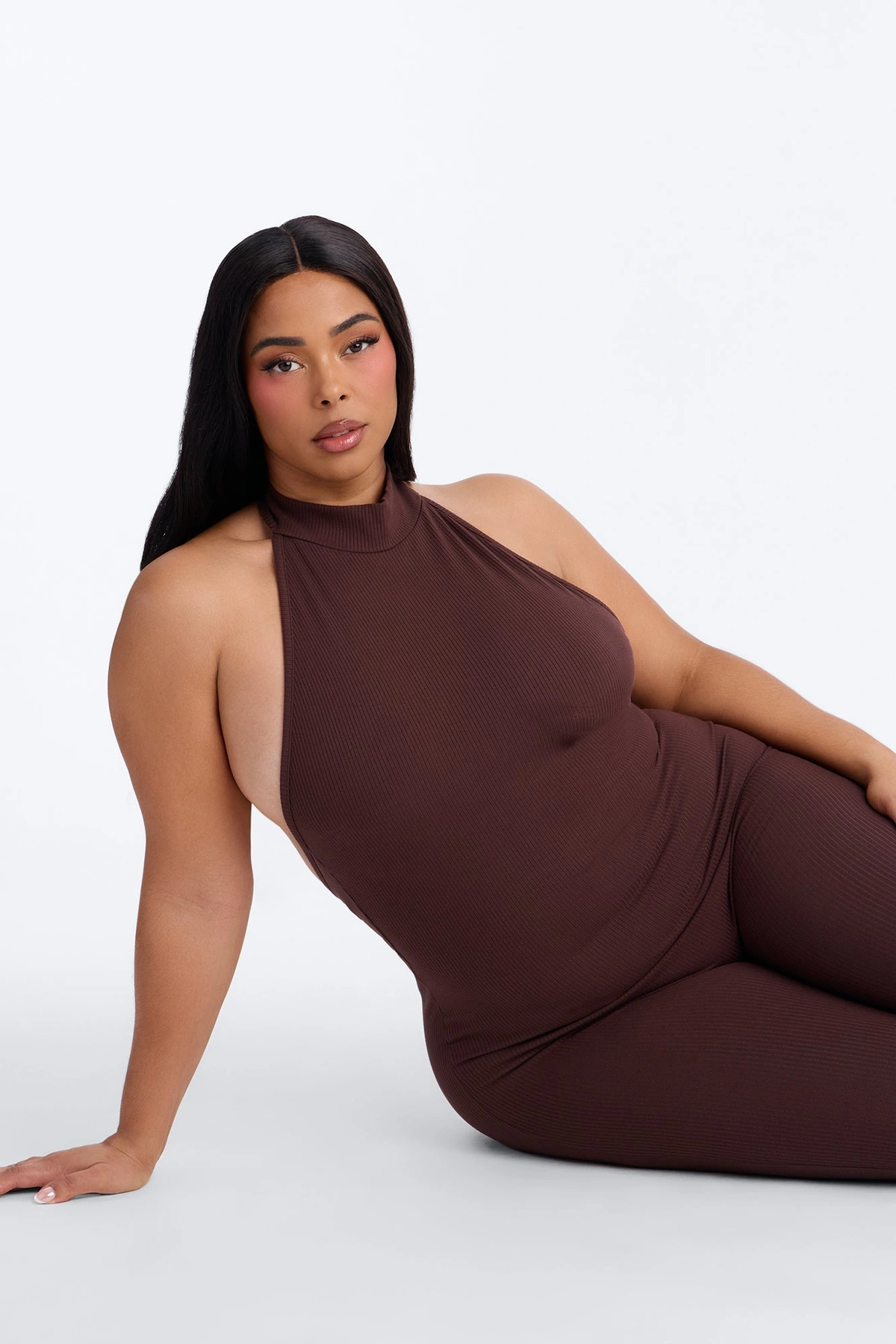 Cassandra Snatched Capri Jumpsuit - Chocolate — Chocolate