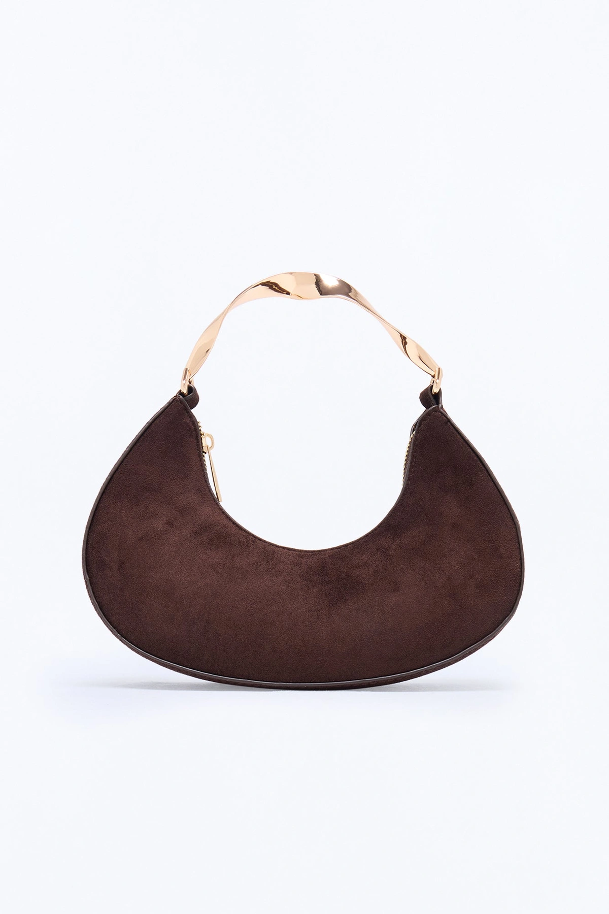 She's Twisted Faux Leather Satchel Handbag - Brown — Castanho