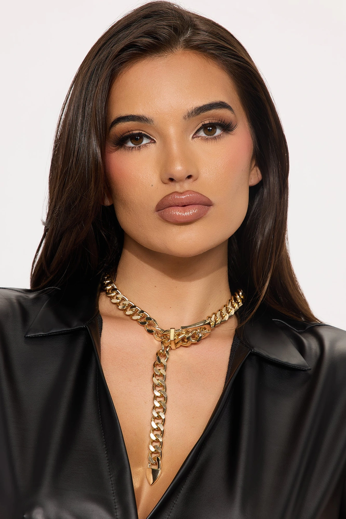 Buckle Up Buttercup Statement Lariat Necklace - Gold — Dourado