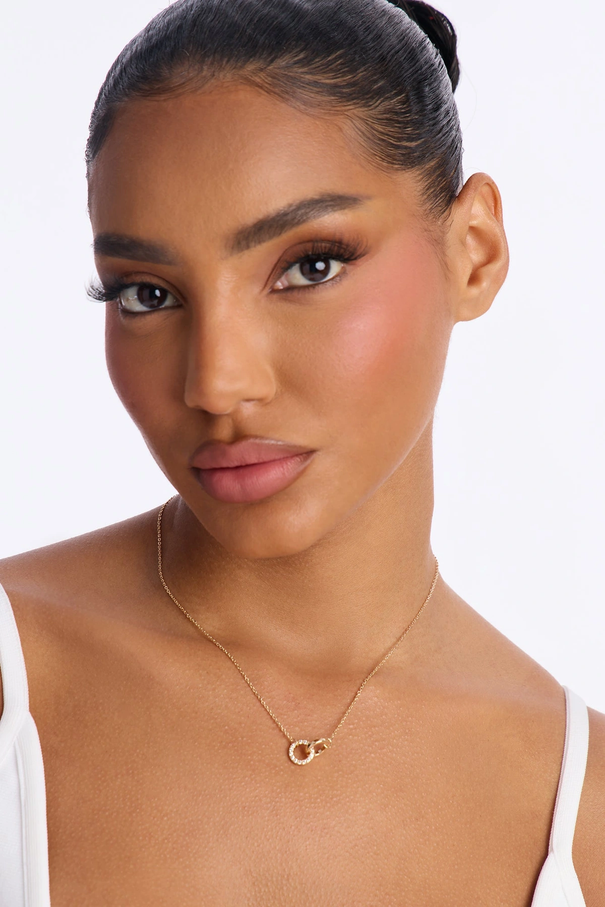 Internal Link Pendant Necklace - Gold — Dourado