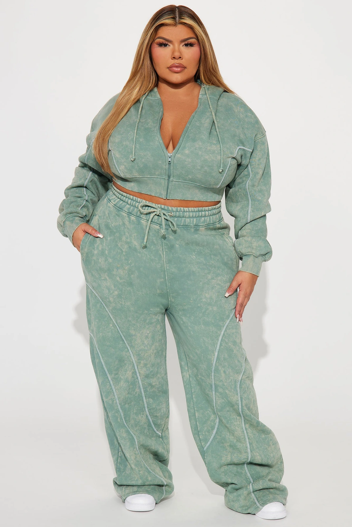 Norah Washed Lounge Pant - Sage — Verde-sálvia