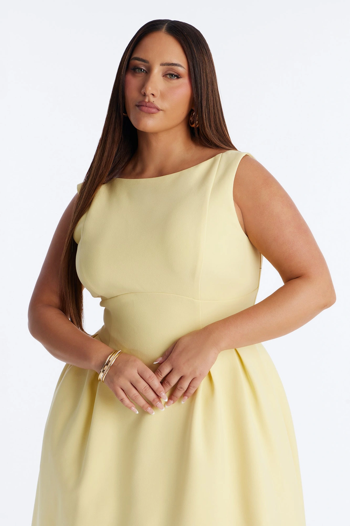 Anika Pleated Midi Dress - Butter Yellow — Butter Amarelo