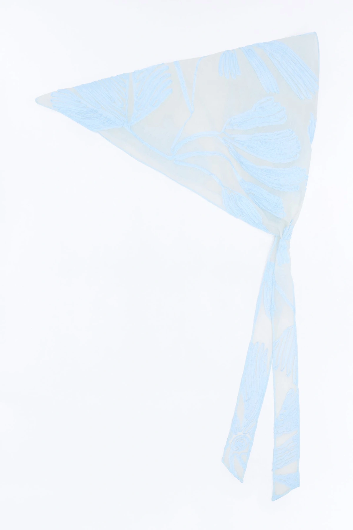 Flowers In The Sky Textured Head Wrap - Blue — Azul