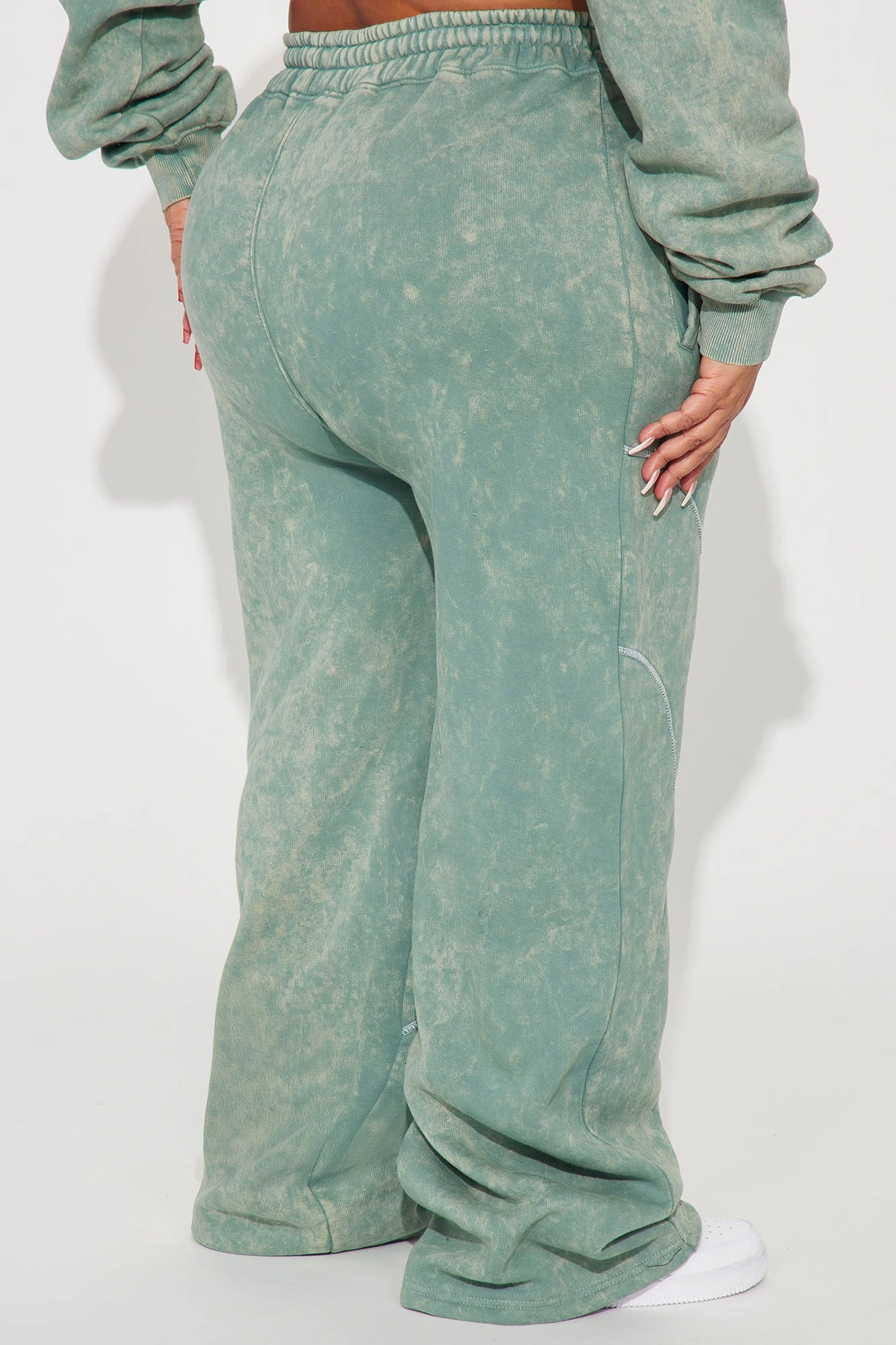 Norah Washed Lounge Pant - Sage — Verde-sálvia