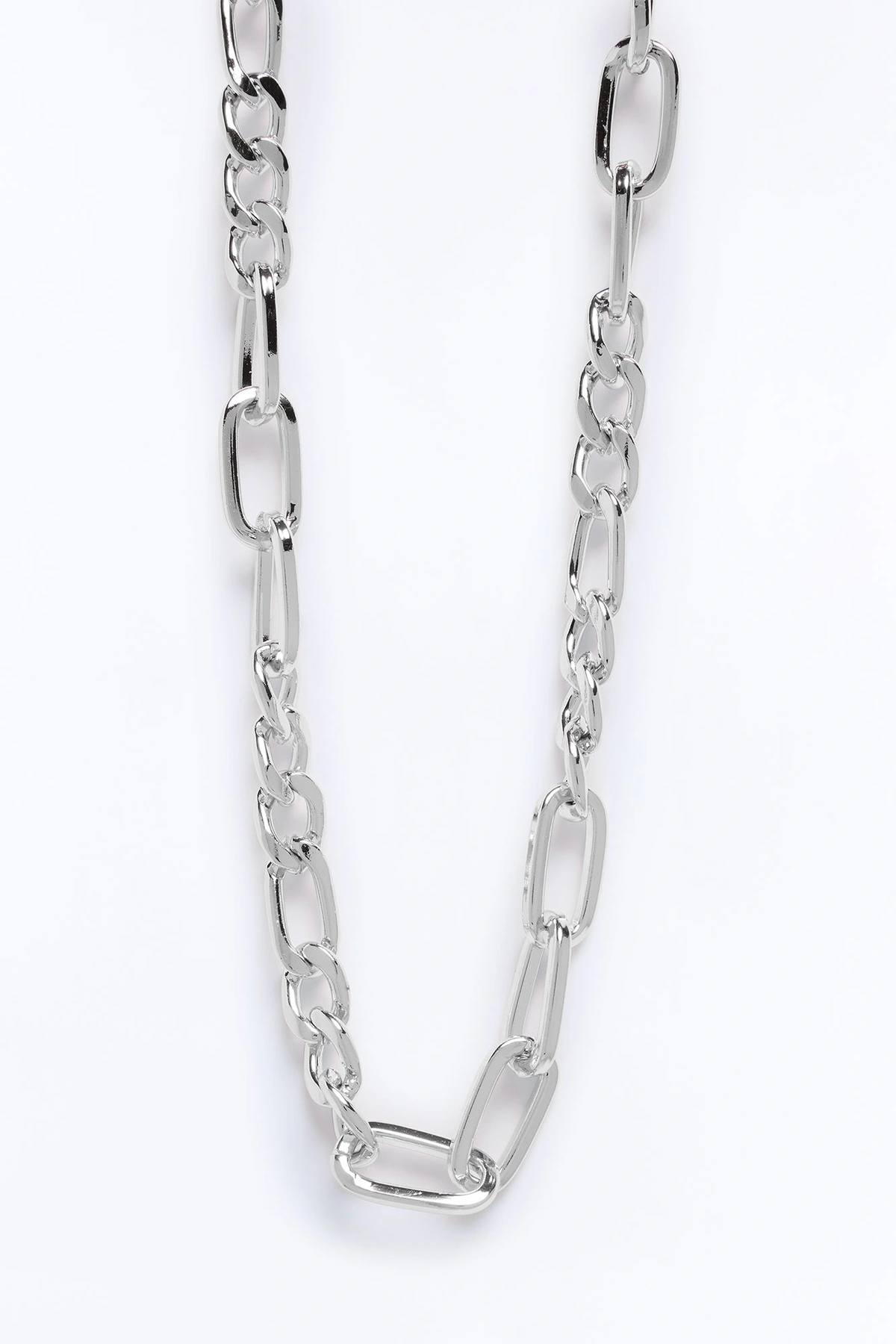 On My Own Chainlink Necklace - Silver — Prateado