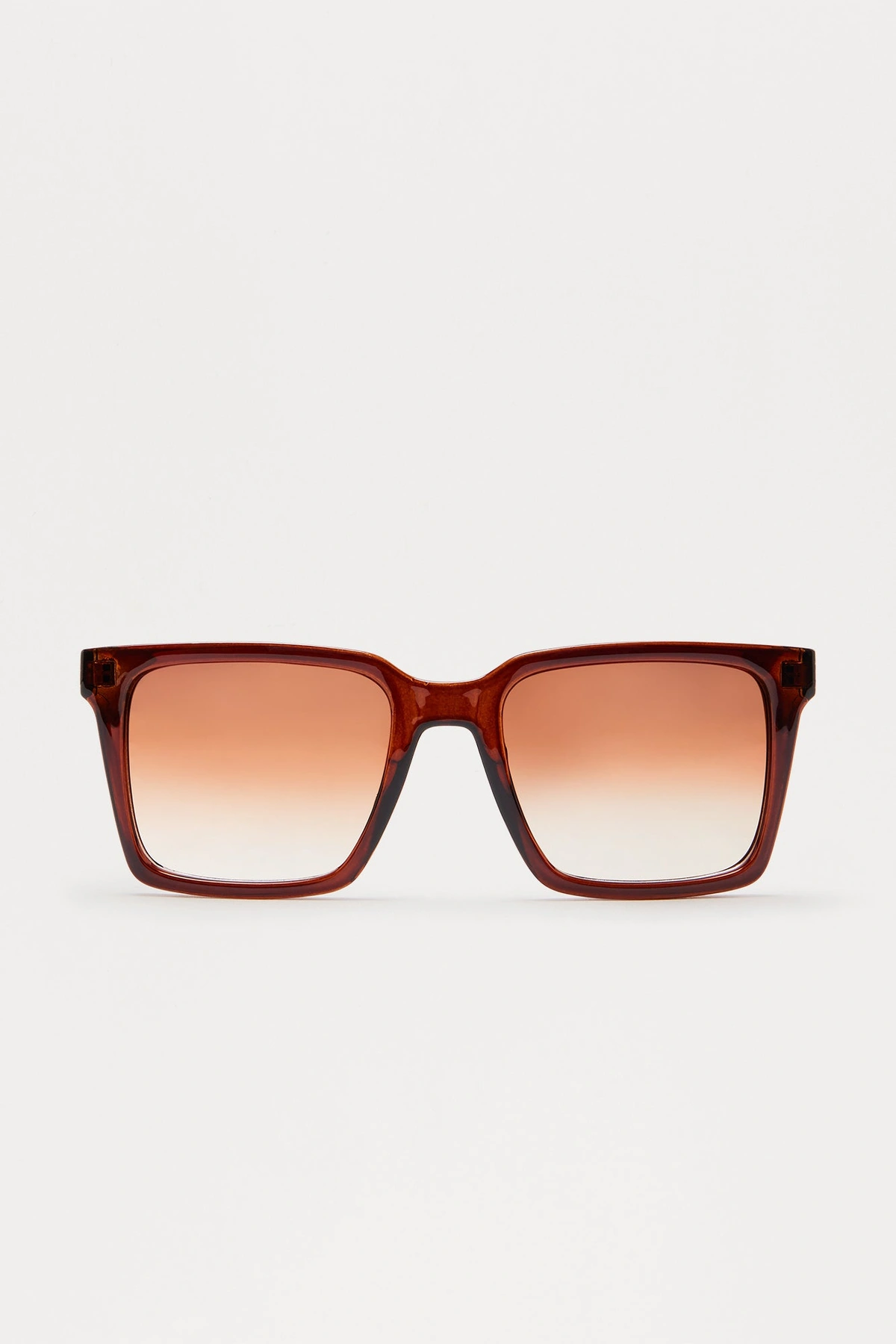 Shades On Square Sunglasses - Brown — Castanho
