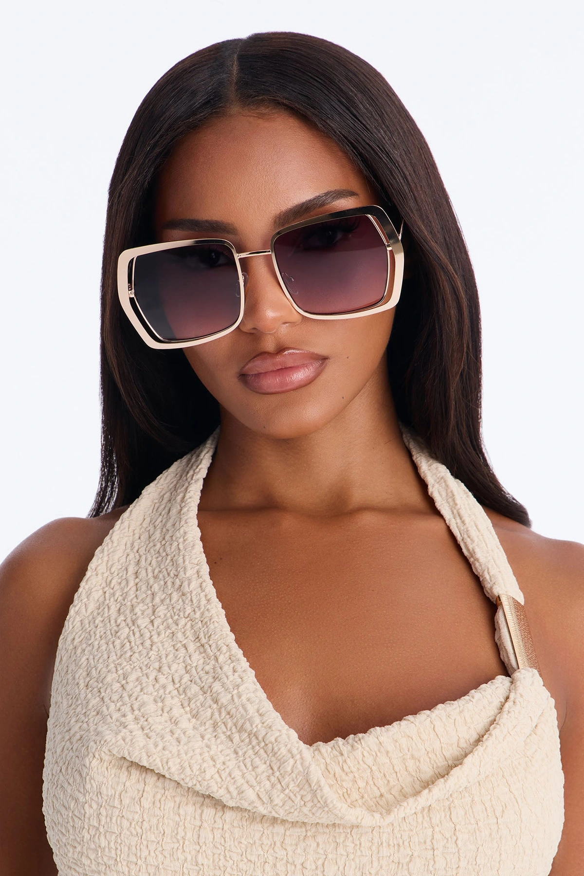 Retro Rebel Sunglasses - Gold/Pink — Dourado/Rosa