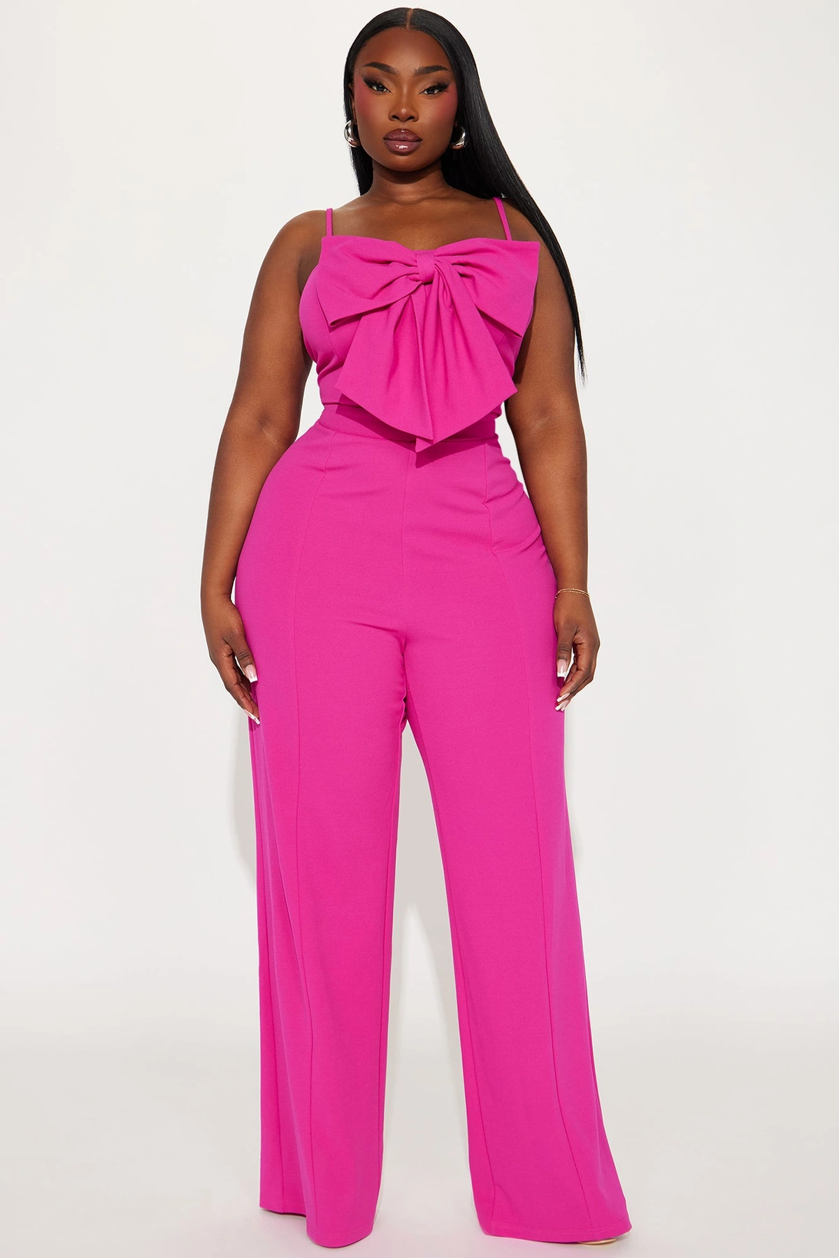 Your Best Wish Jumpsuit - Fuchsia — Fúcsia