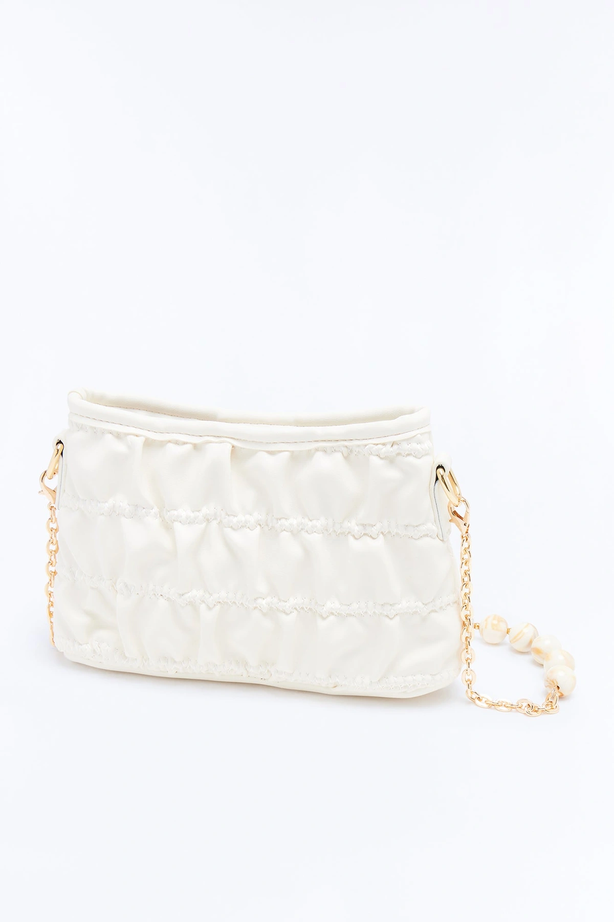My Most Precious Faux Leather Shoulder Handbag - Ivory — Marfim