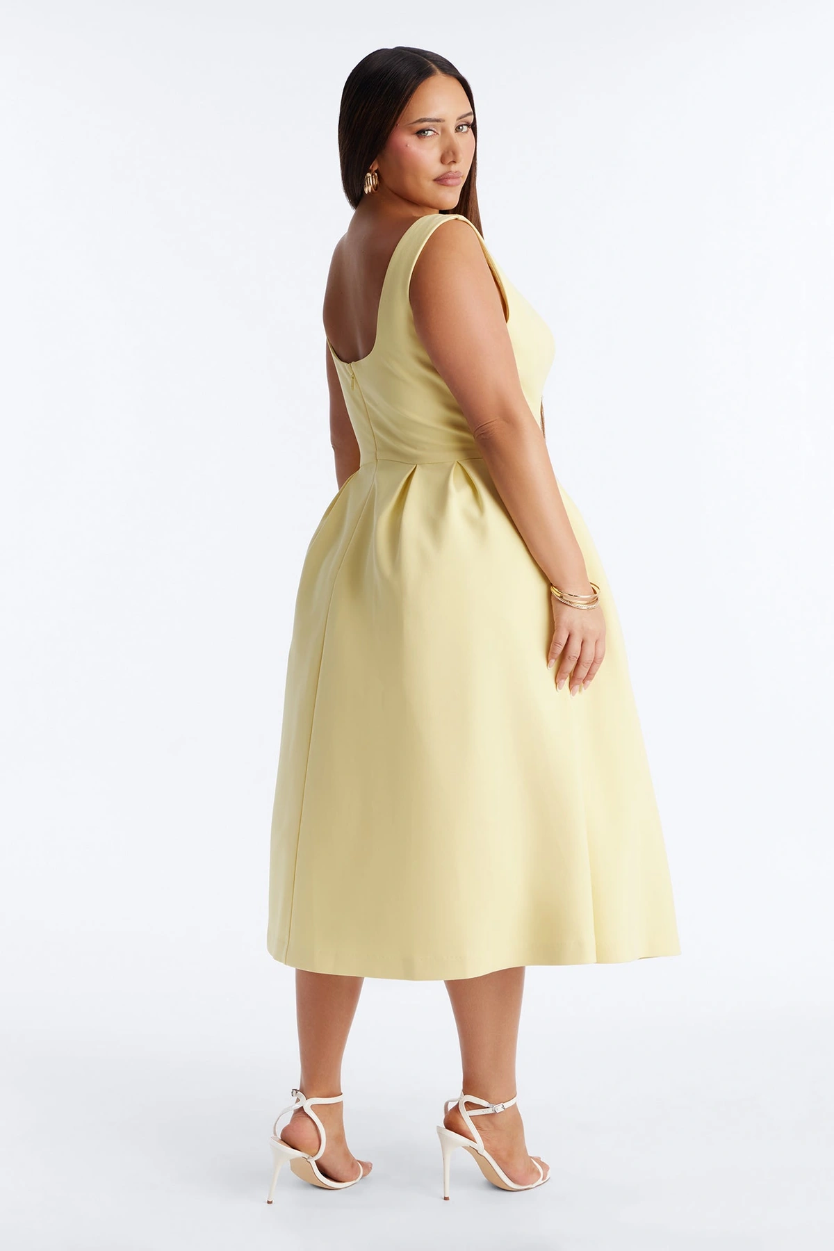 Anika Pleated Midi Dress - Butter Yellow — Butter Amarelo