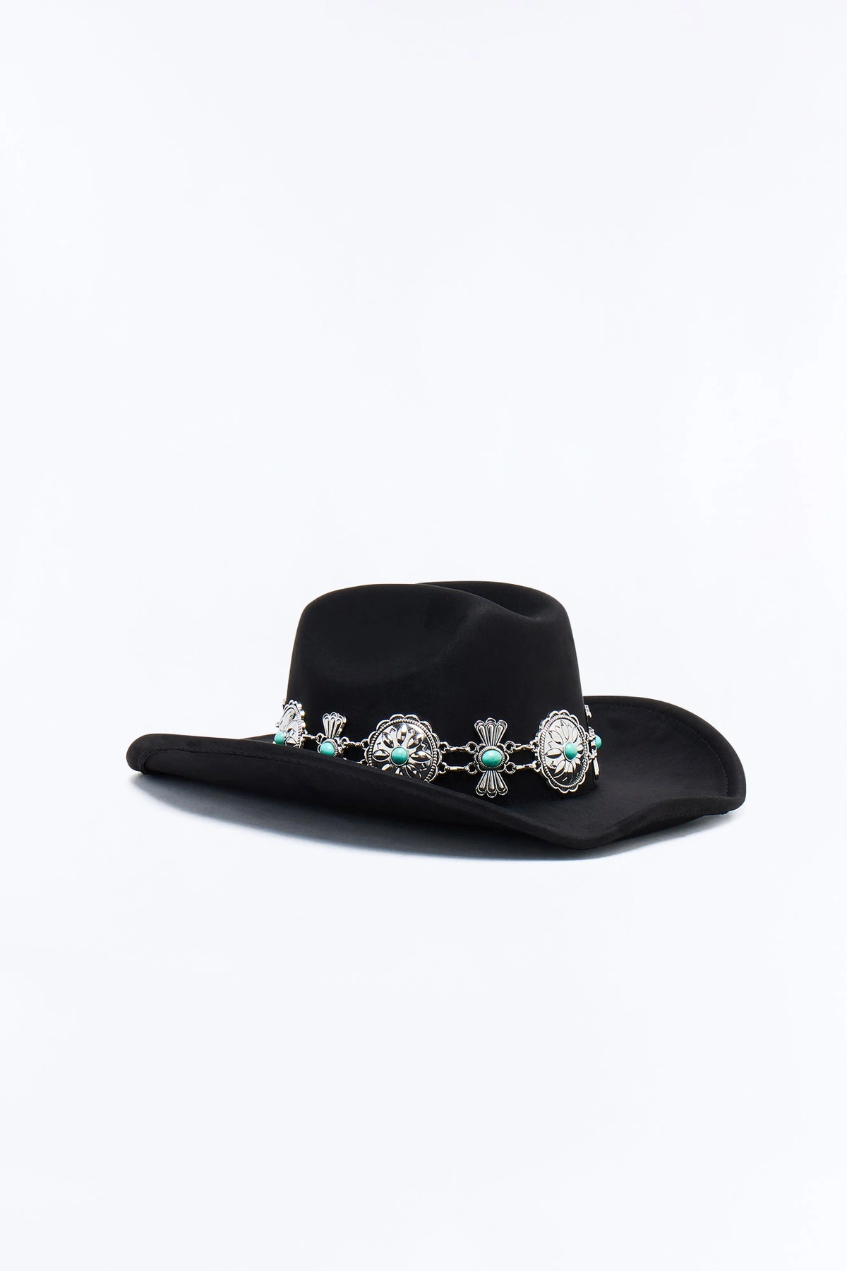 Off To The Rodeo Faux Suede Cowboy Hat - Black — Preto