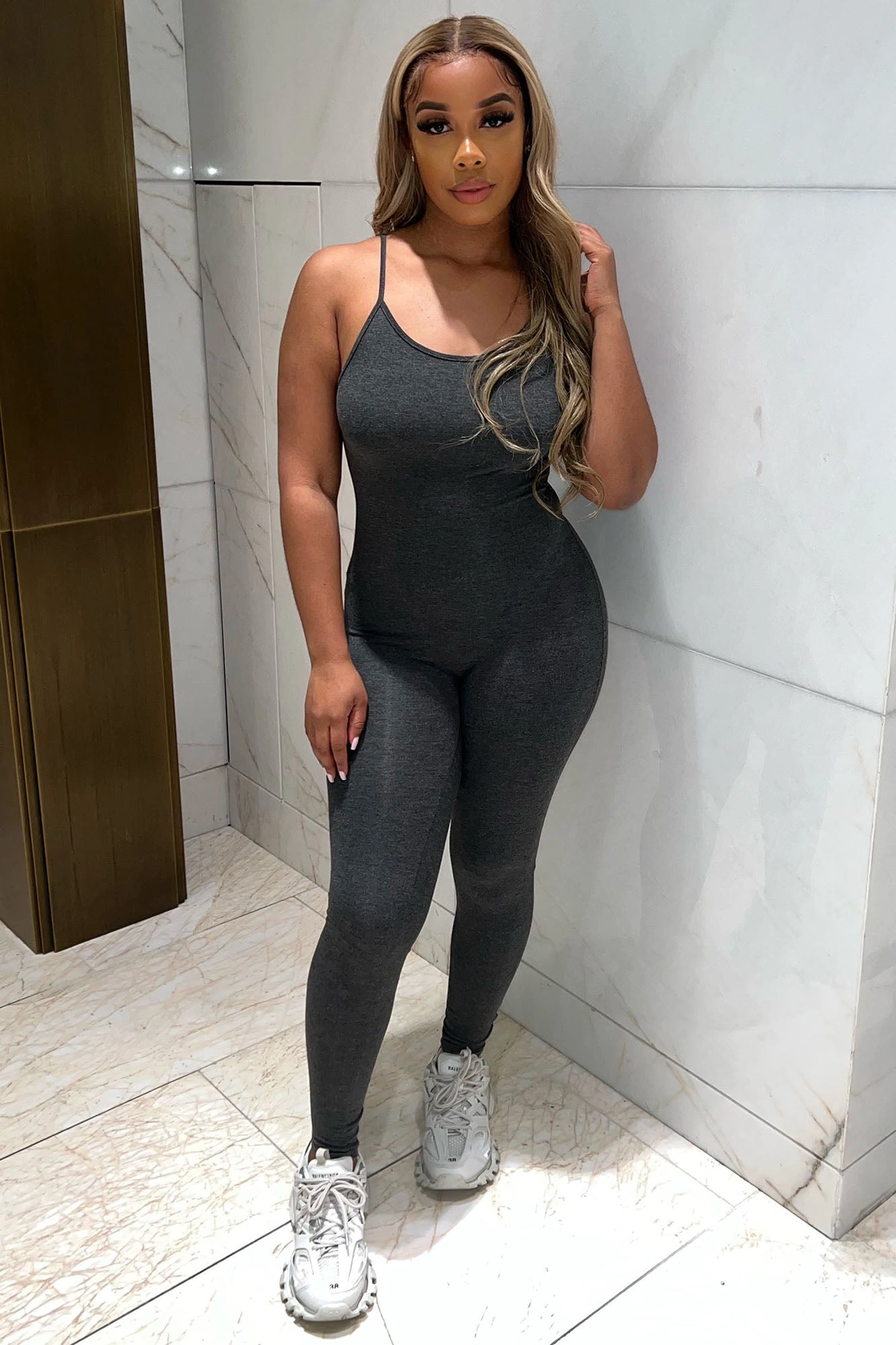 Nova Season Jumpsuit - Charcoal — Cinzento-escuro