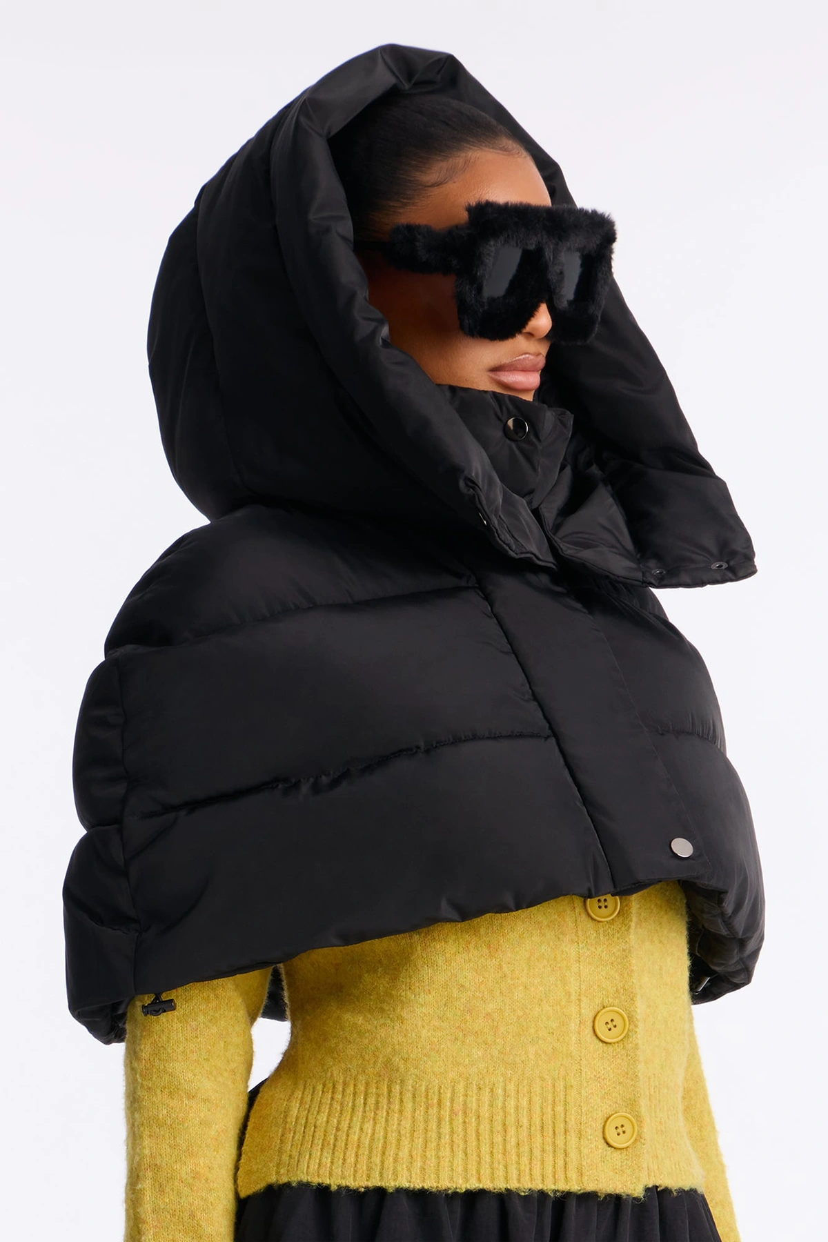 Fur Sight Sunglasses - Black — Preto