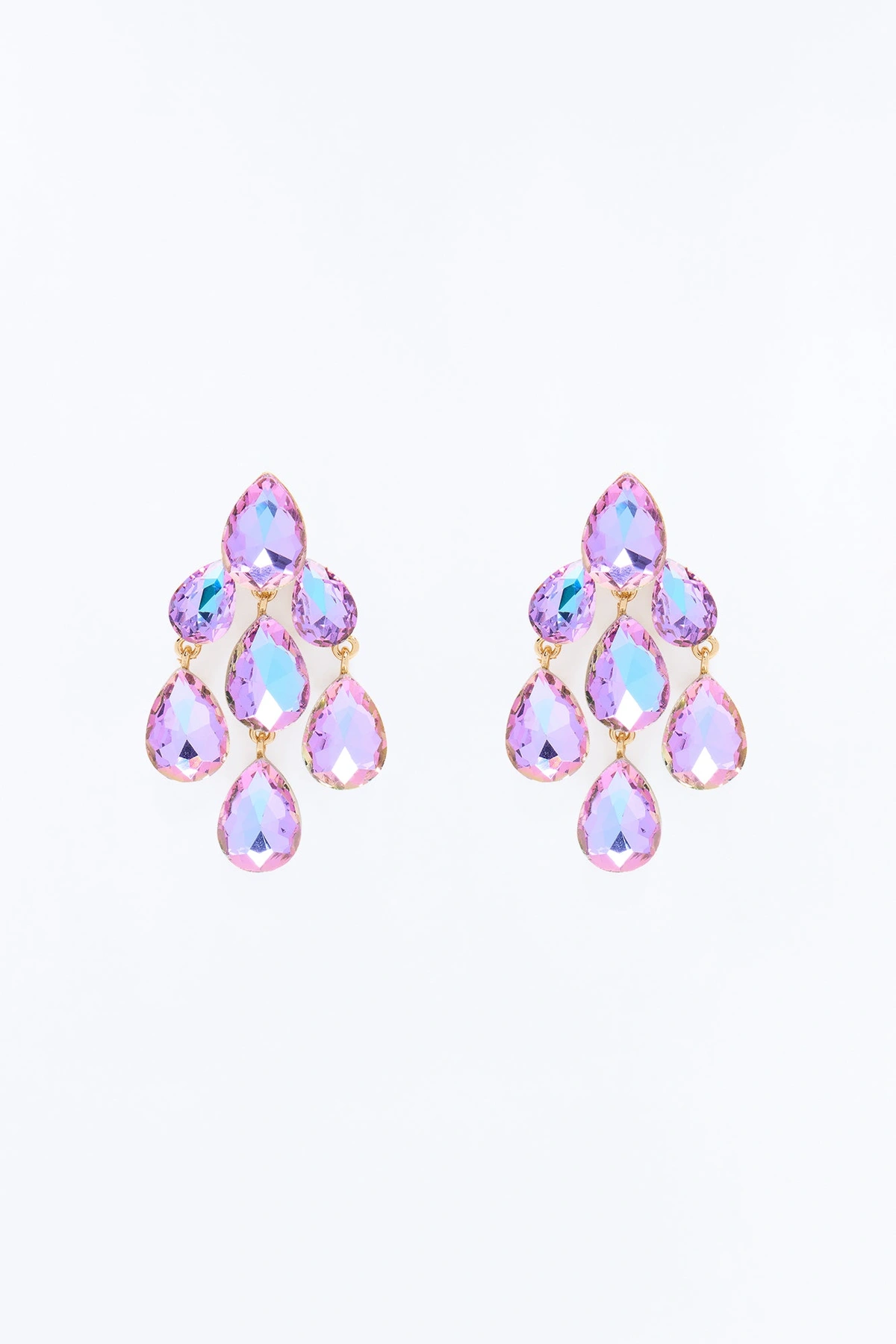 Water Reflection Drop Earrings - Blue/combo — Azul/combinação