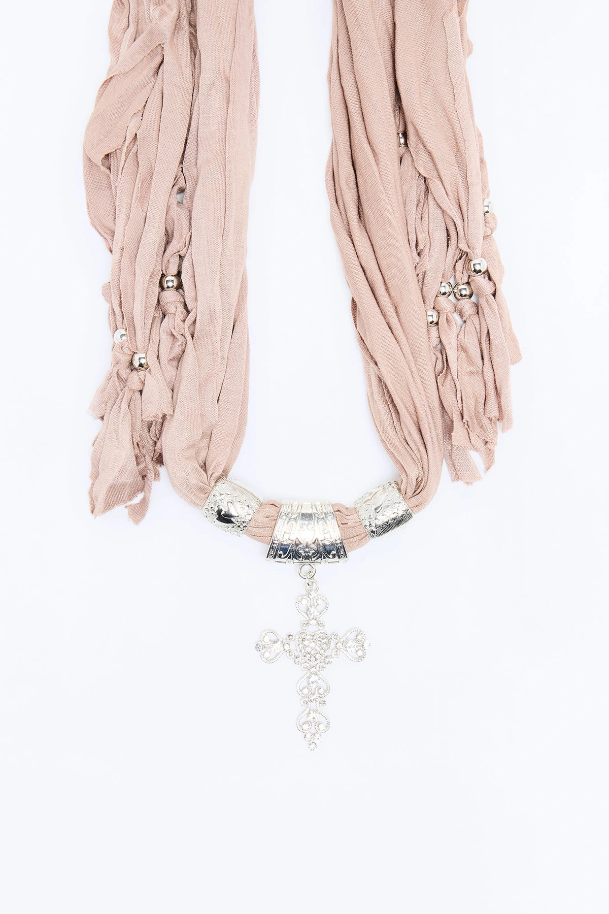 Sahara Scarf Necklace - Brown/combo — Castanho/combinação