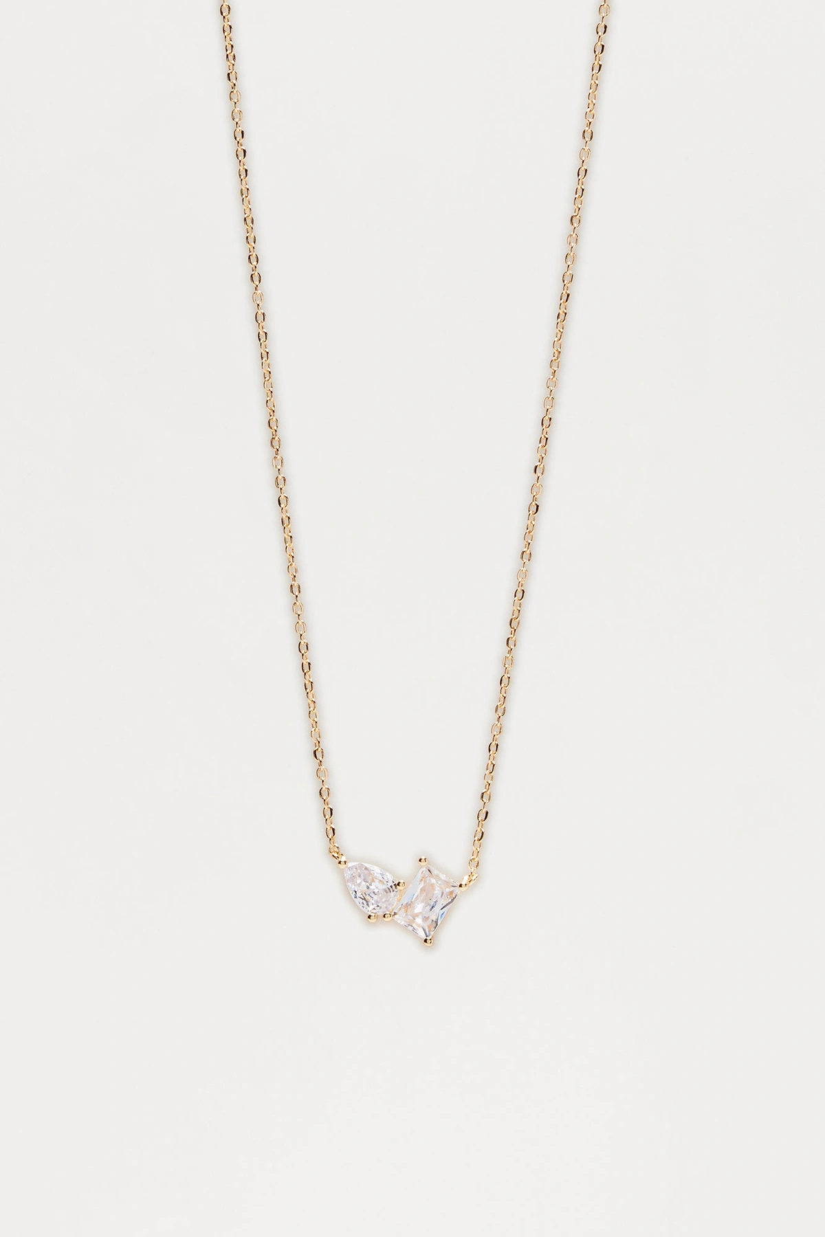 Complements Rhinestone Pendant Necklace - Gold — Dourado