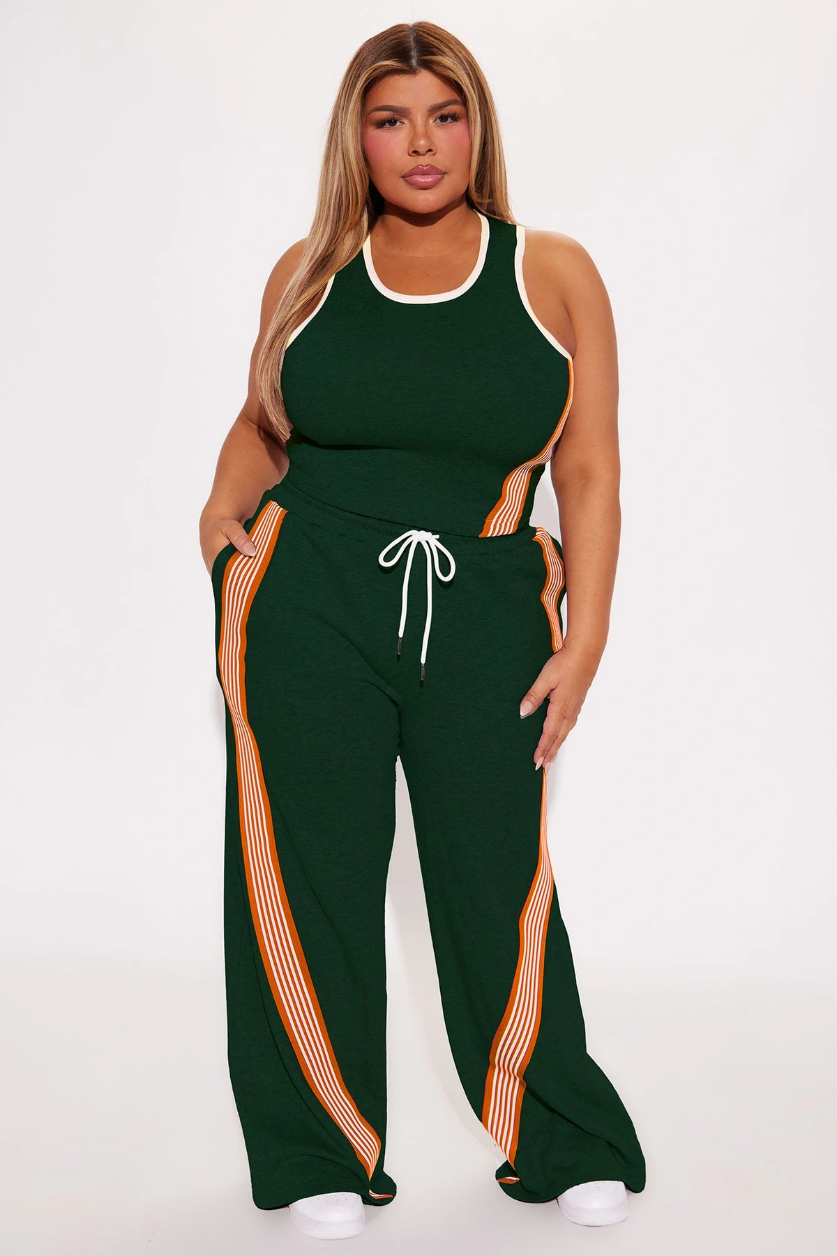 Varsity Babe Pant Set - Hunter — Verde-escuro